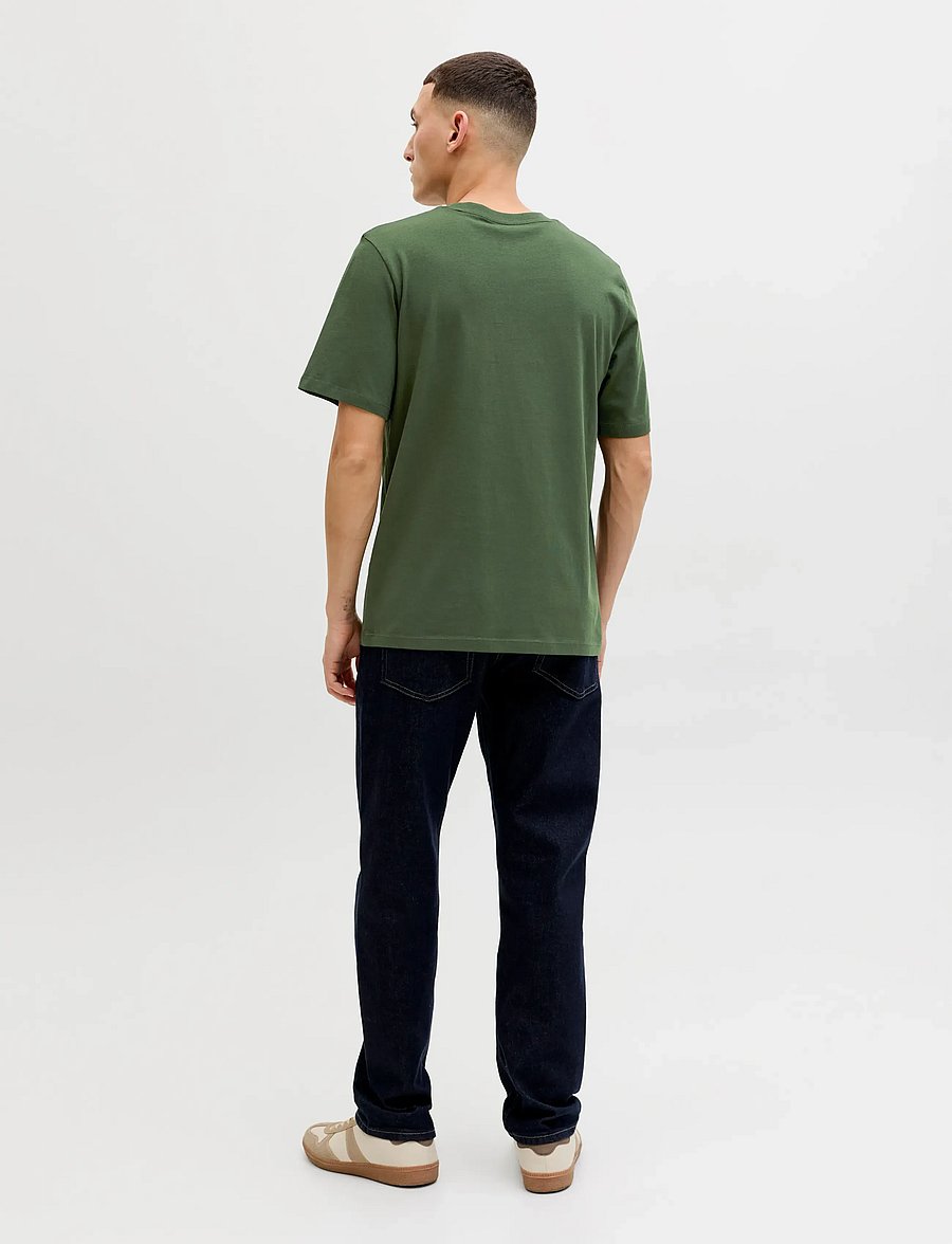 Jack & Jones - JJFERRIS TEE SS CREW NECK 3PK MP - kortærmede t-shirts - kombu green - 3