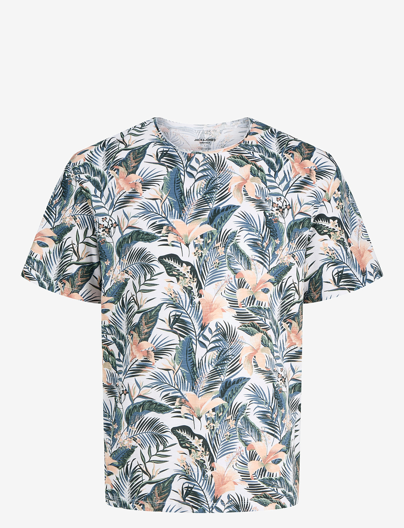 Jack & Jones - JJEBRYAN AOP TEE S/S O-NECK SN - kurzärmelig - white - 1