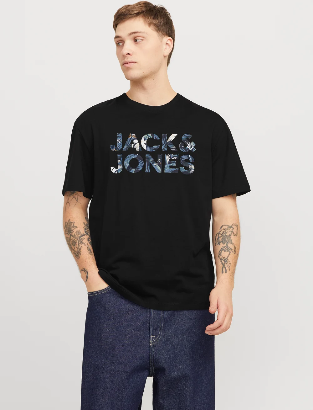Jack & Jones - JJEBRYAN CORP LOGO TEE SS O-NECK NOOS - short-sleeved t-shirts - black - 0