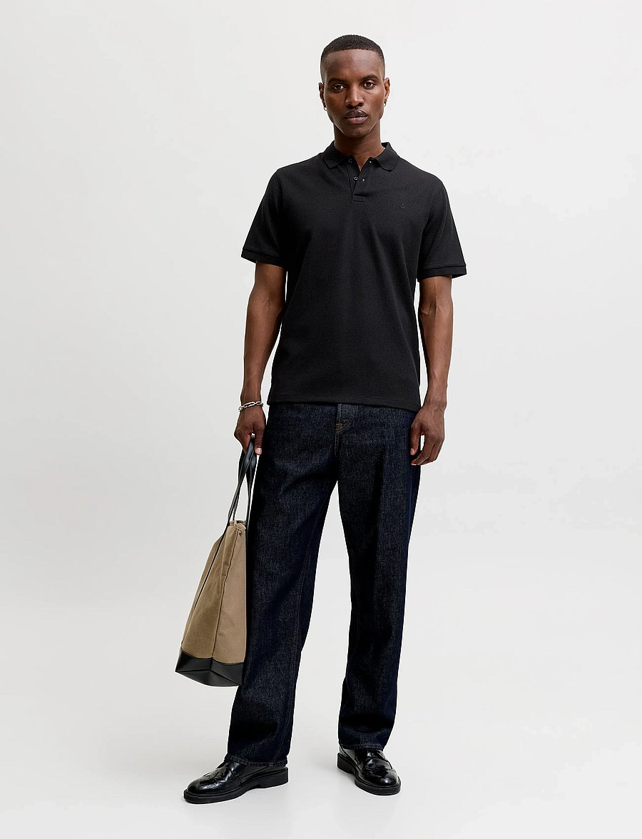 Jack & Jones - JJEAUSTIN POLO SS NOOS - kortärmade pikéer - black - 4