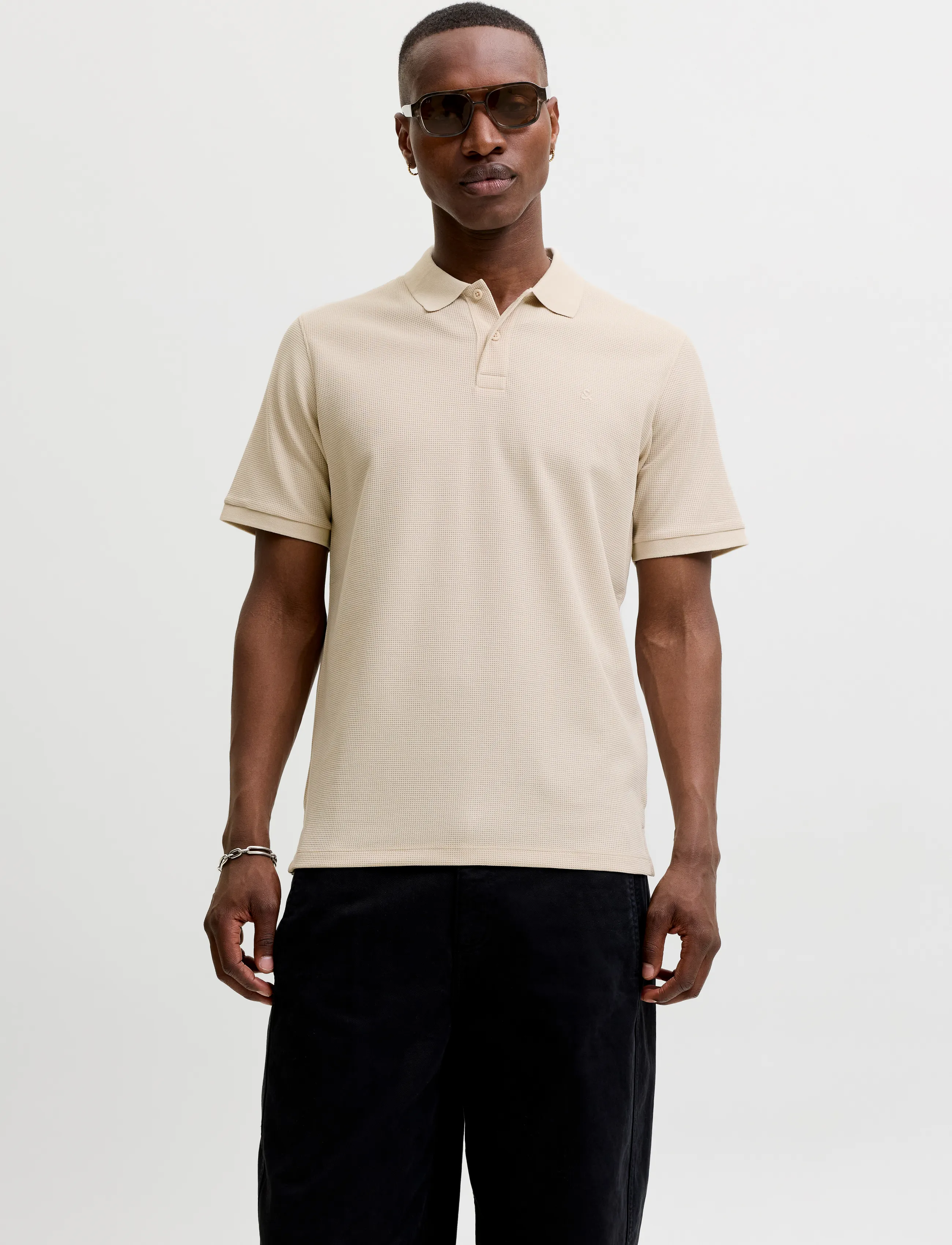 Jack & Jones JJEAUSTIN POLO SS NOOS - Poloshirts - MOONBEAM / beige