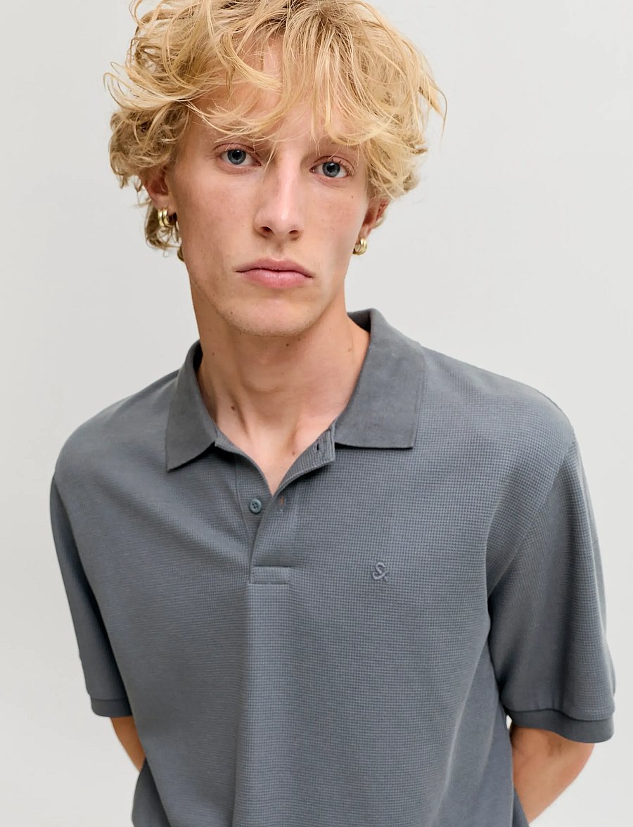 Jack & Jones - JJEAUSTIN POLO SS NOOS - polos à manches courtes - turbulence - 4