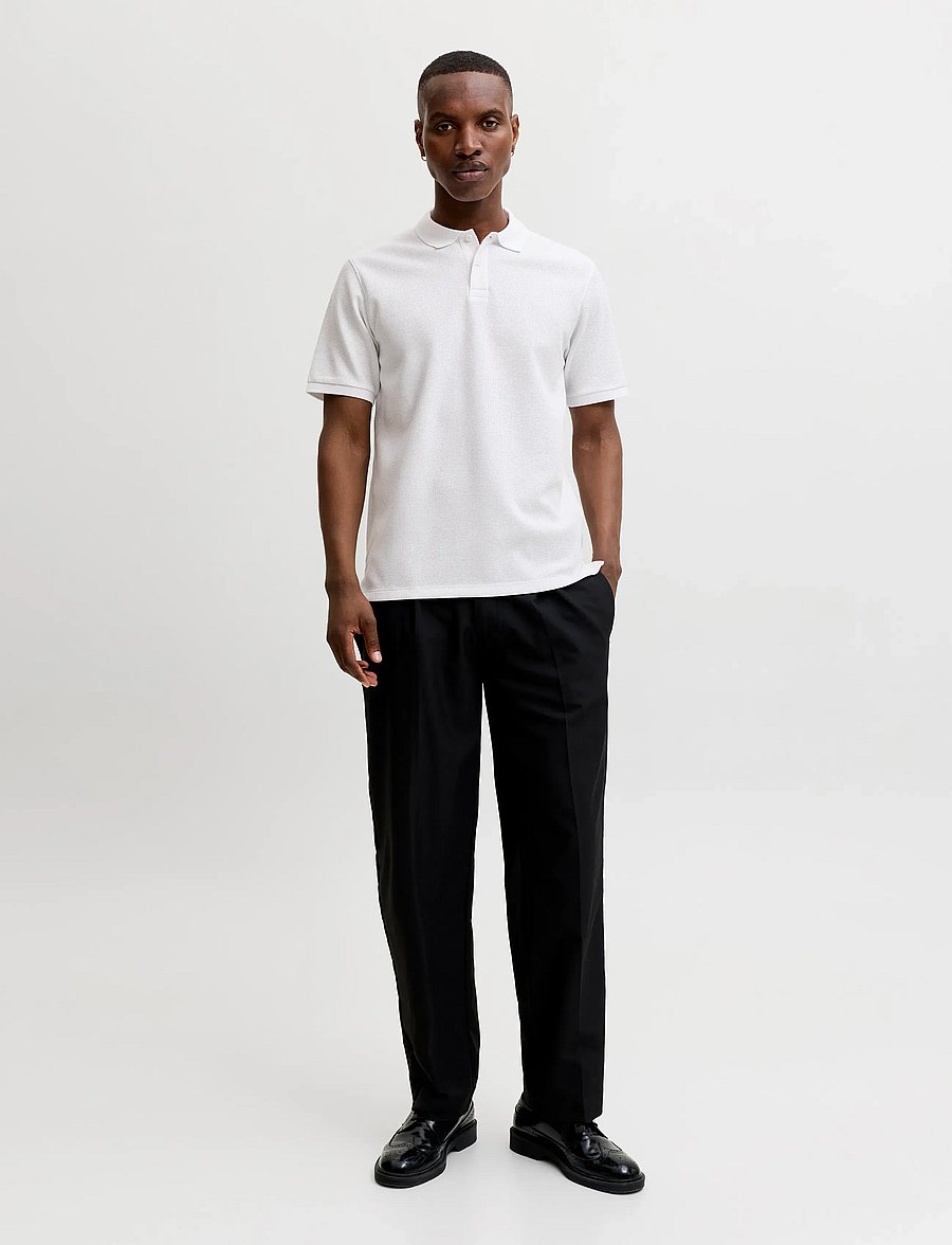 Jack & Jones - JJEAUSTIN POLO SS NOOS - stutterma pólóbolir - white - 4
