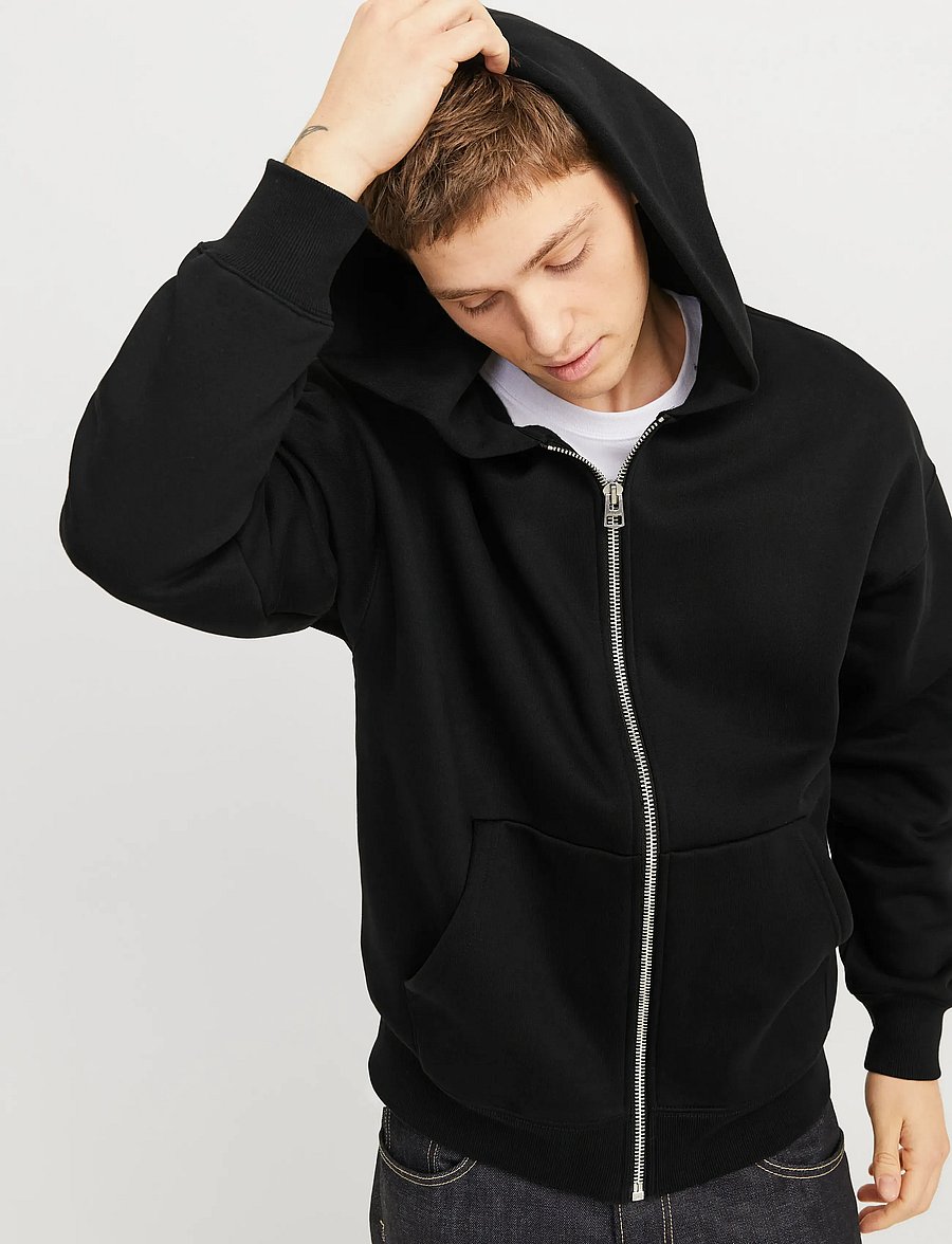 Jack & Jones - JJEURBAN EDGE SWEAT ZIP HOOD NOOS - sweats à capuche - black - 3