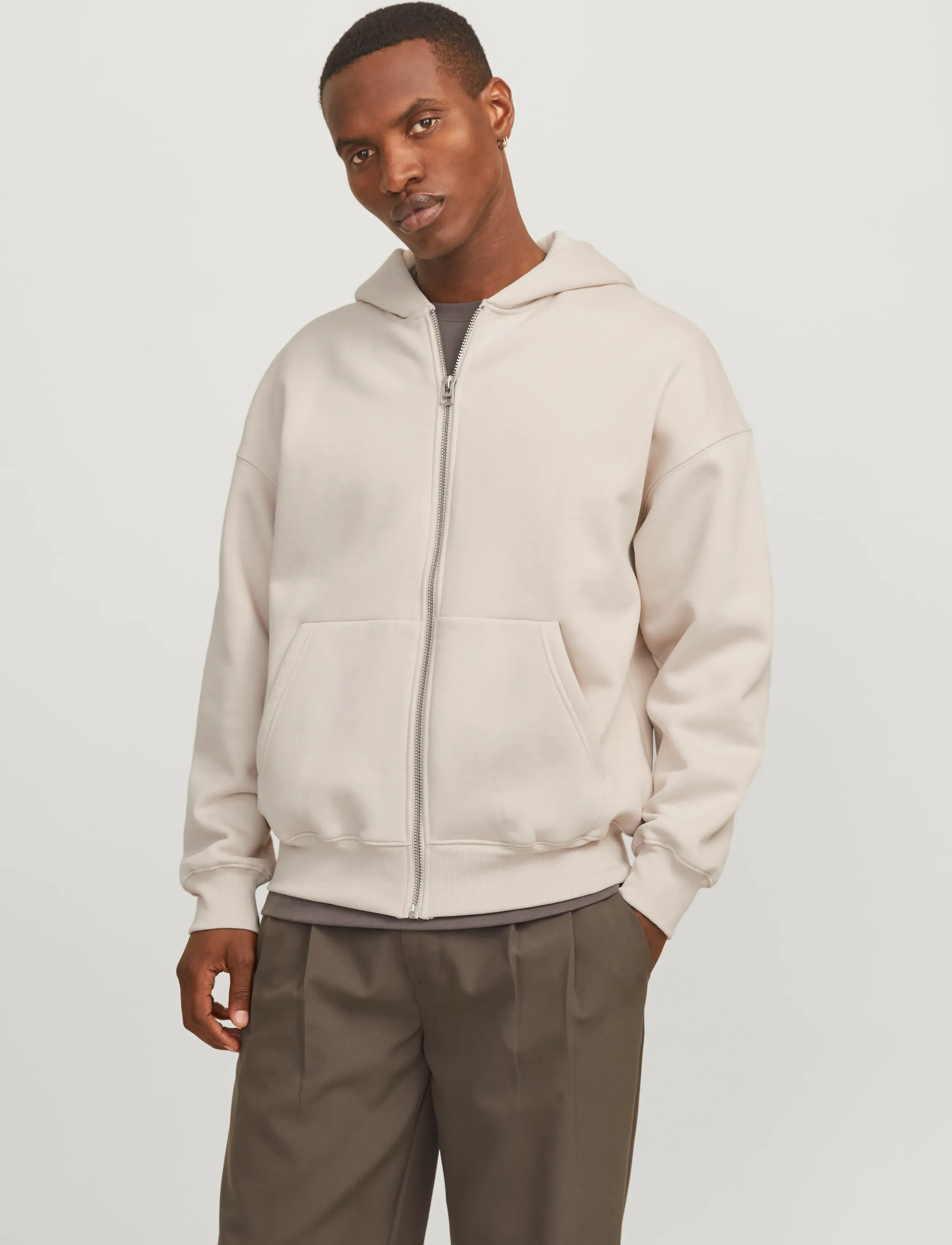 Jack & Jones - JJEURBAN EDGE SWEAT ZIP HOOD NOOS - sweats à capuche - moonbeam - 0