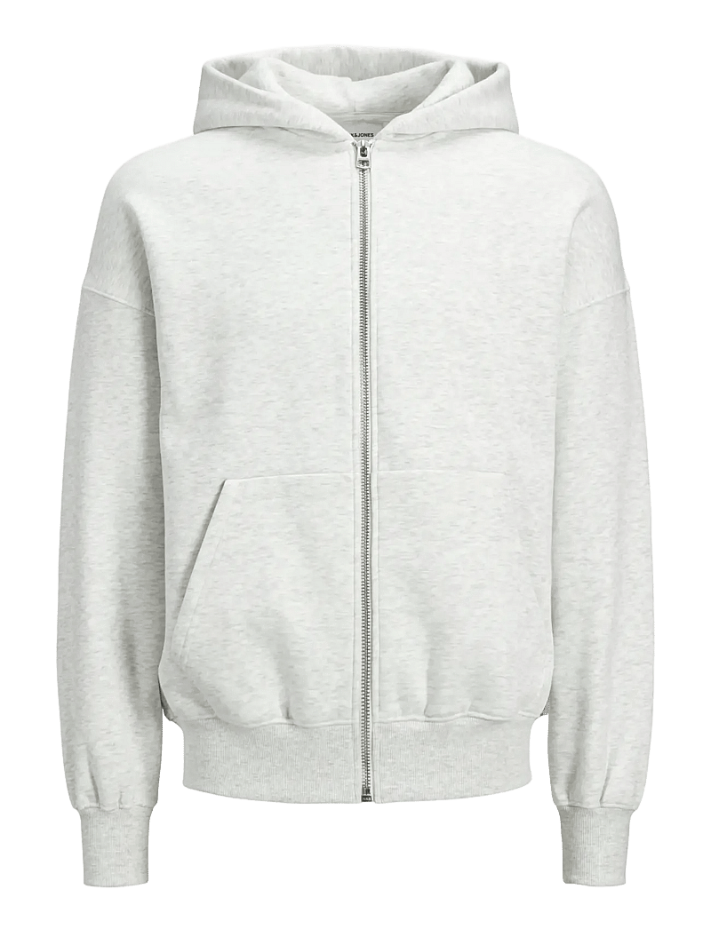 Jack & Jones - JJEURBAN EDGE SWEAT ZIP HOOD NOOS - kapuzenpullover - white melange - 1