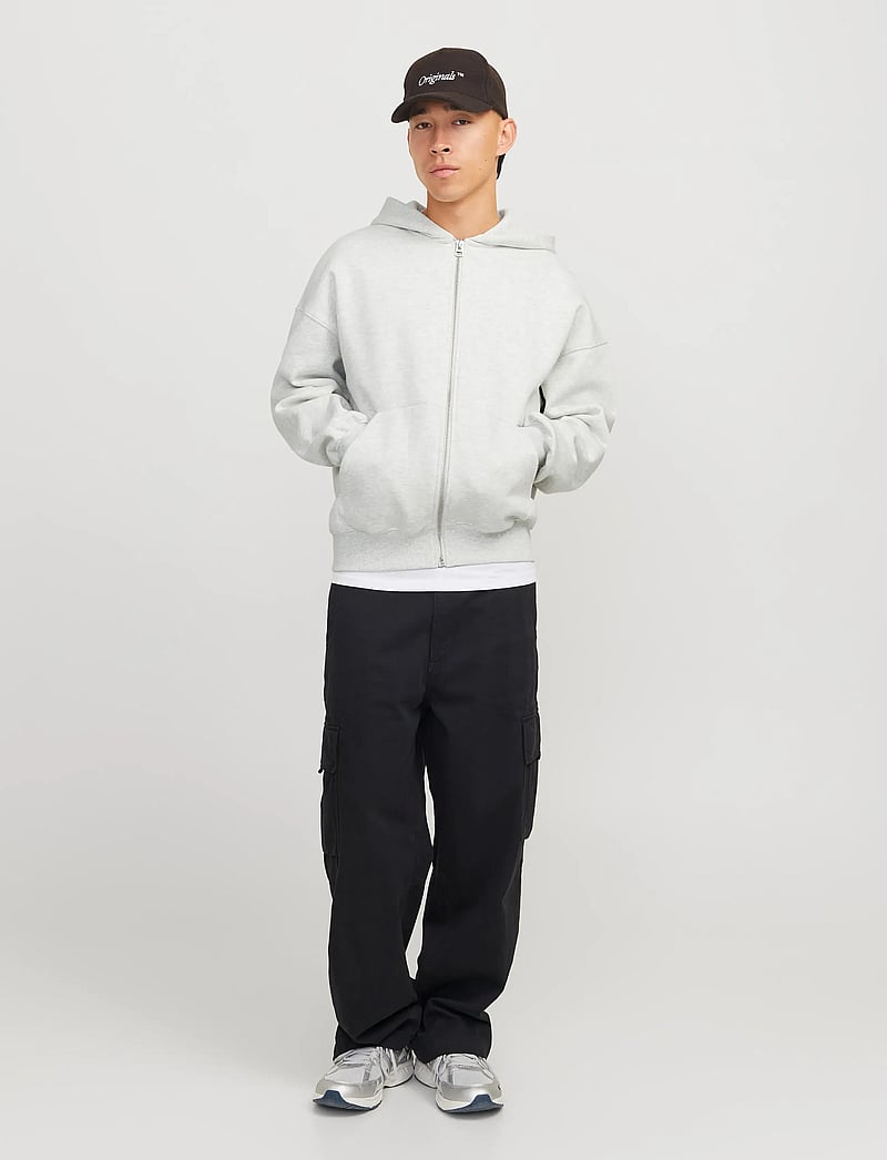 Jack & Jones - JJEURBAN EDGE SWEAT ZIP HOOD NOOS - kapuzenpullover - white melange - 0