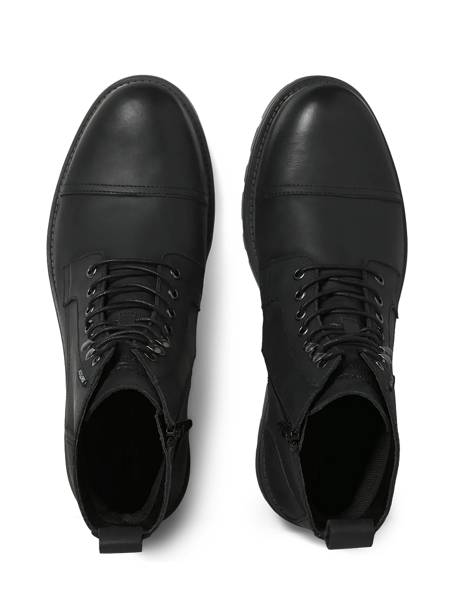 Jack & Jones - JFWTRAINER LEATHER BOOT BF LN - kängor med snörning - anthracite - 3