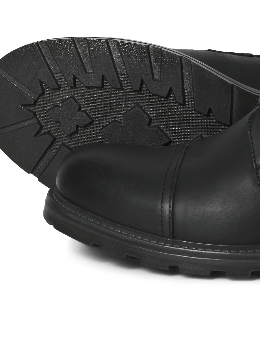 Jack & Jones - JFWTRAINER LEATHER BOOT BF LN - kängor med snörning - anthracite - 5