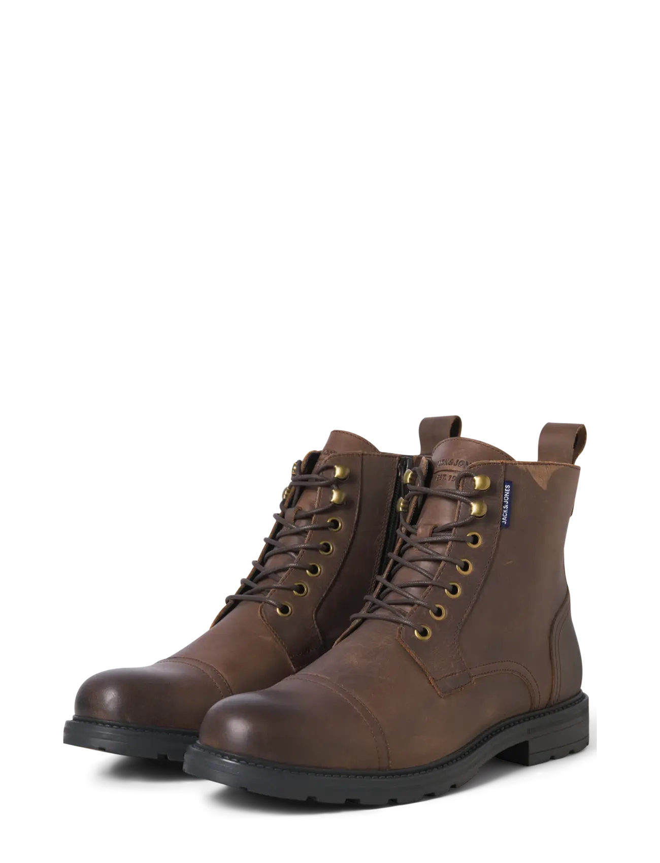 Jack & Jones - JFWTRAINER LEATHER BOOT BF LN - laced boots - brown stone - 2