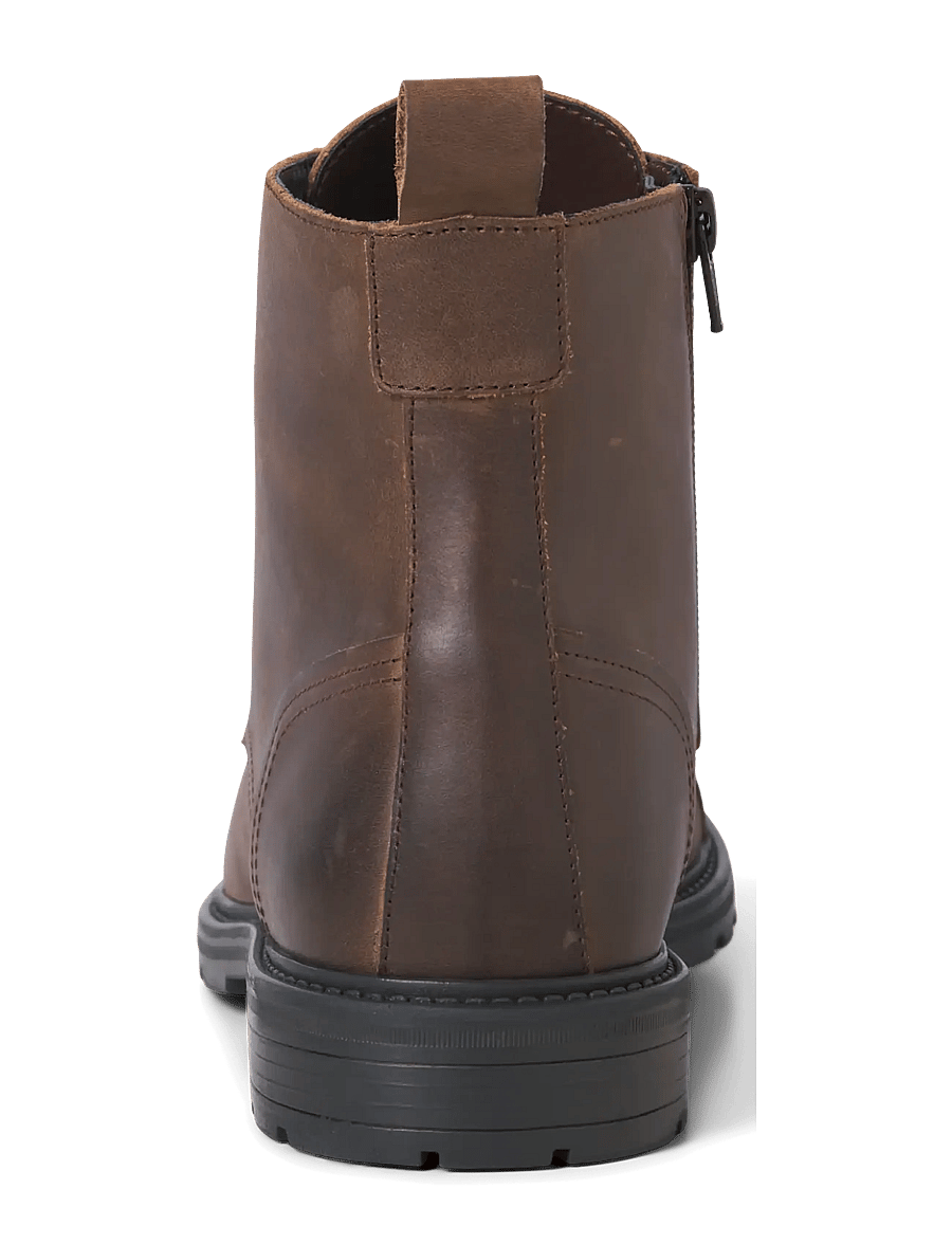 Jack & Jones - JFWTRAINER LEATHER BOOT BF LN - laced boots - brown stone - 3