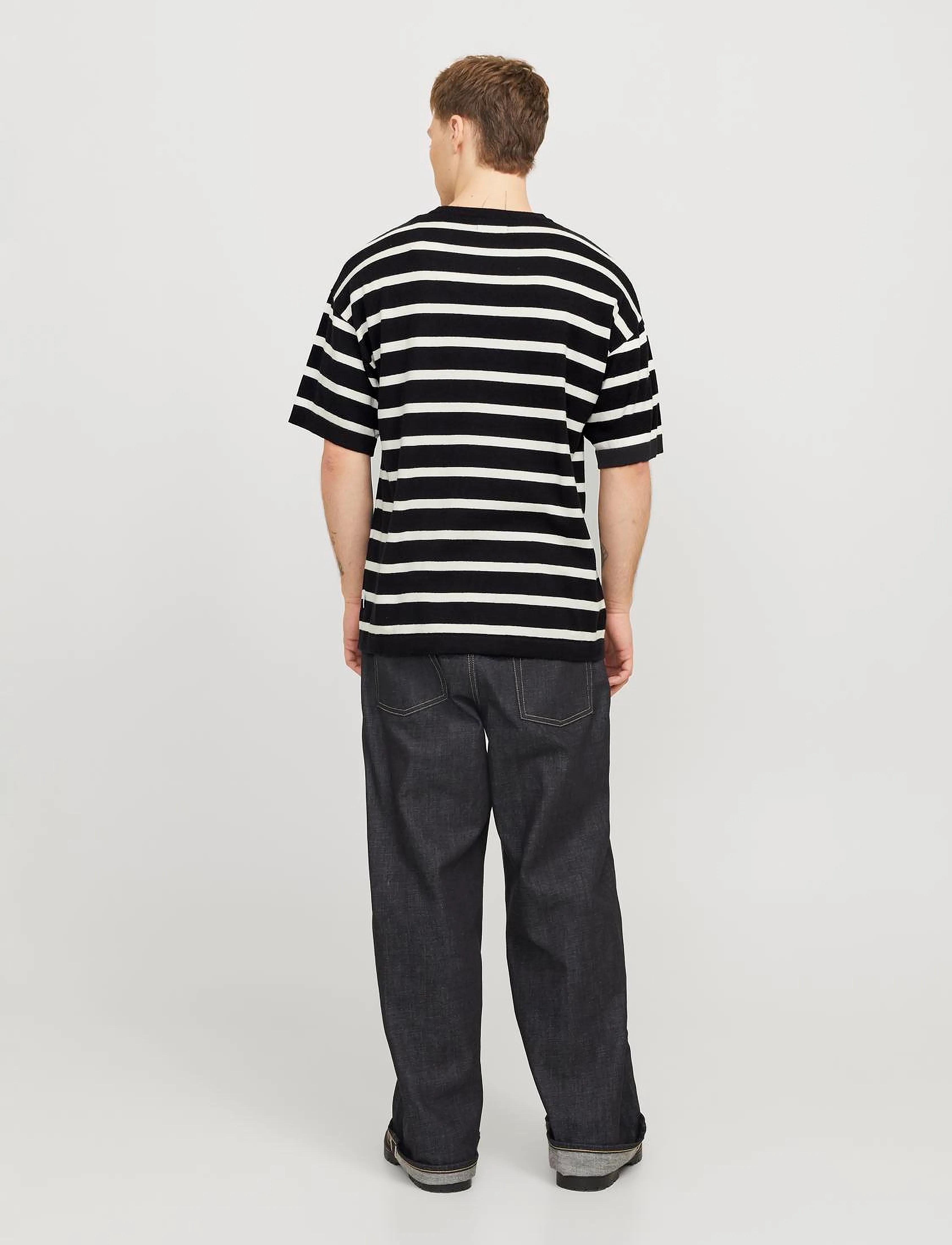 Jack & Jones - JJEEMIL KNIT TEE SS LN - laveste priser - black - 5