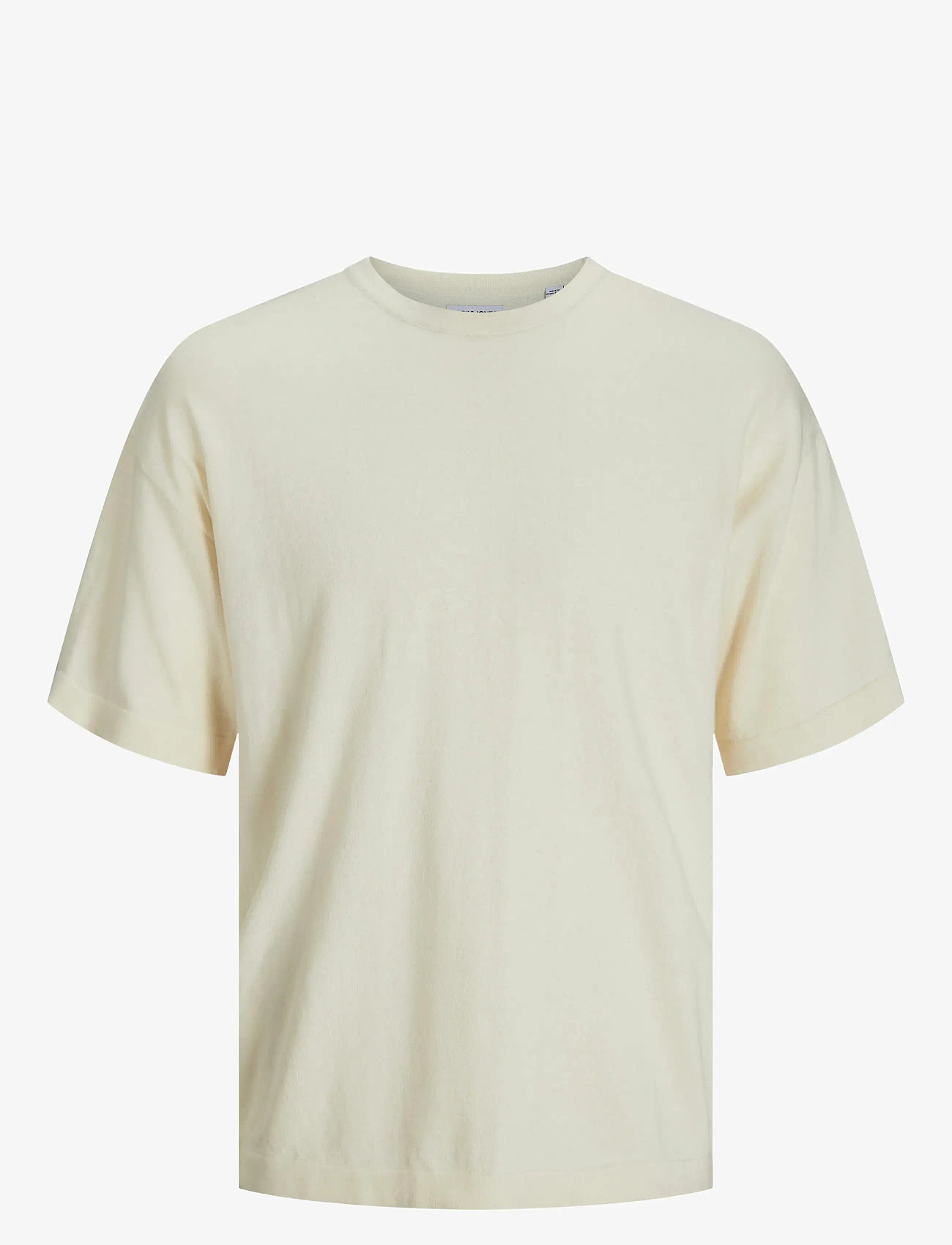 Jack & Jones - JJEEMIL KNIT TEE SS LN - kortærmede t-shirts - cloud dancer - 1
