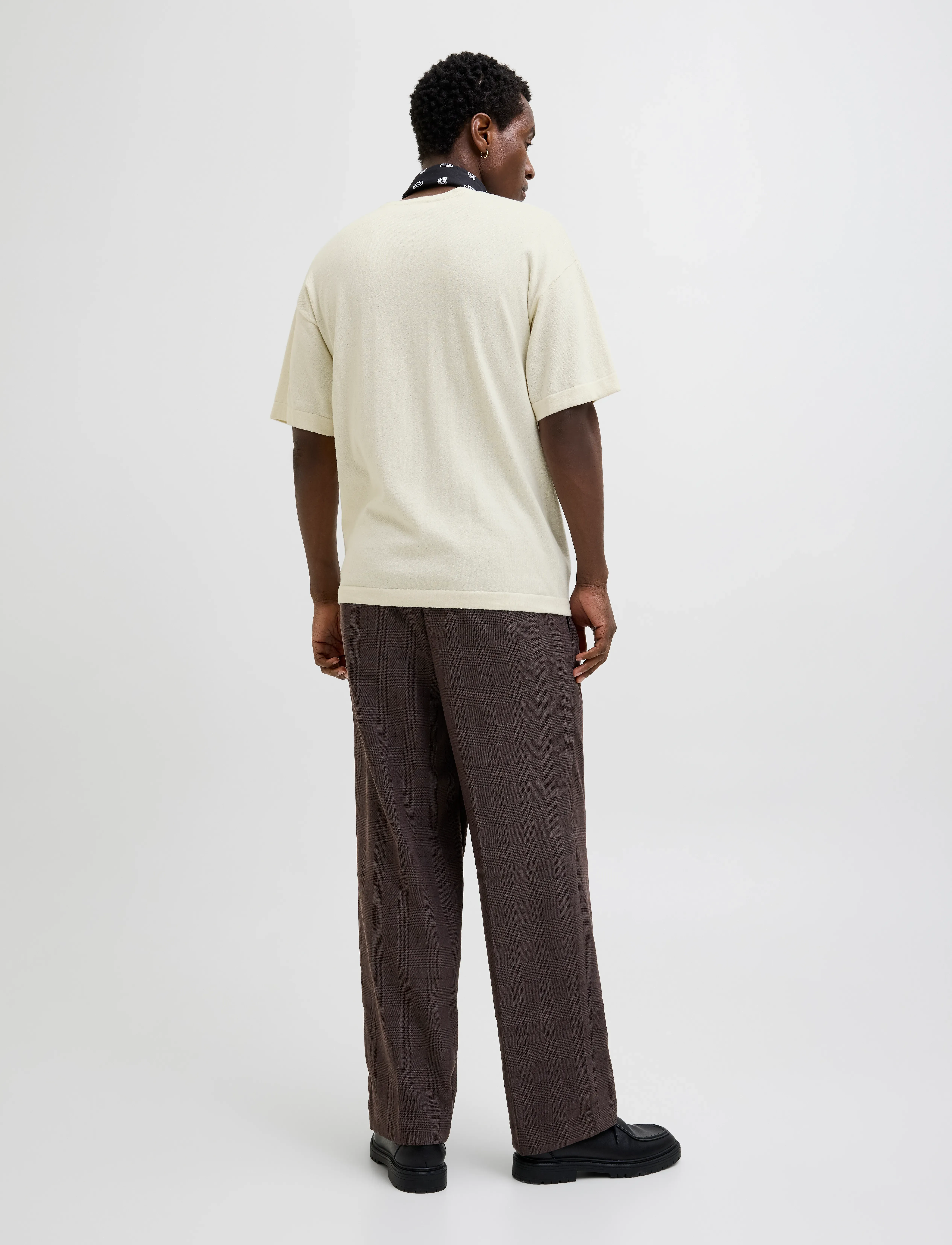 Jack & Jones - JJEEMIL KNIT TEE SS LN - short-sleeved t-shirts - cloud dancer - 2