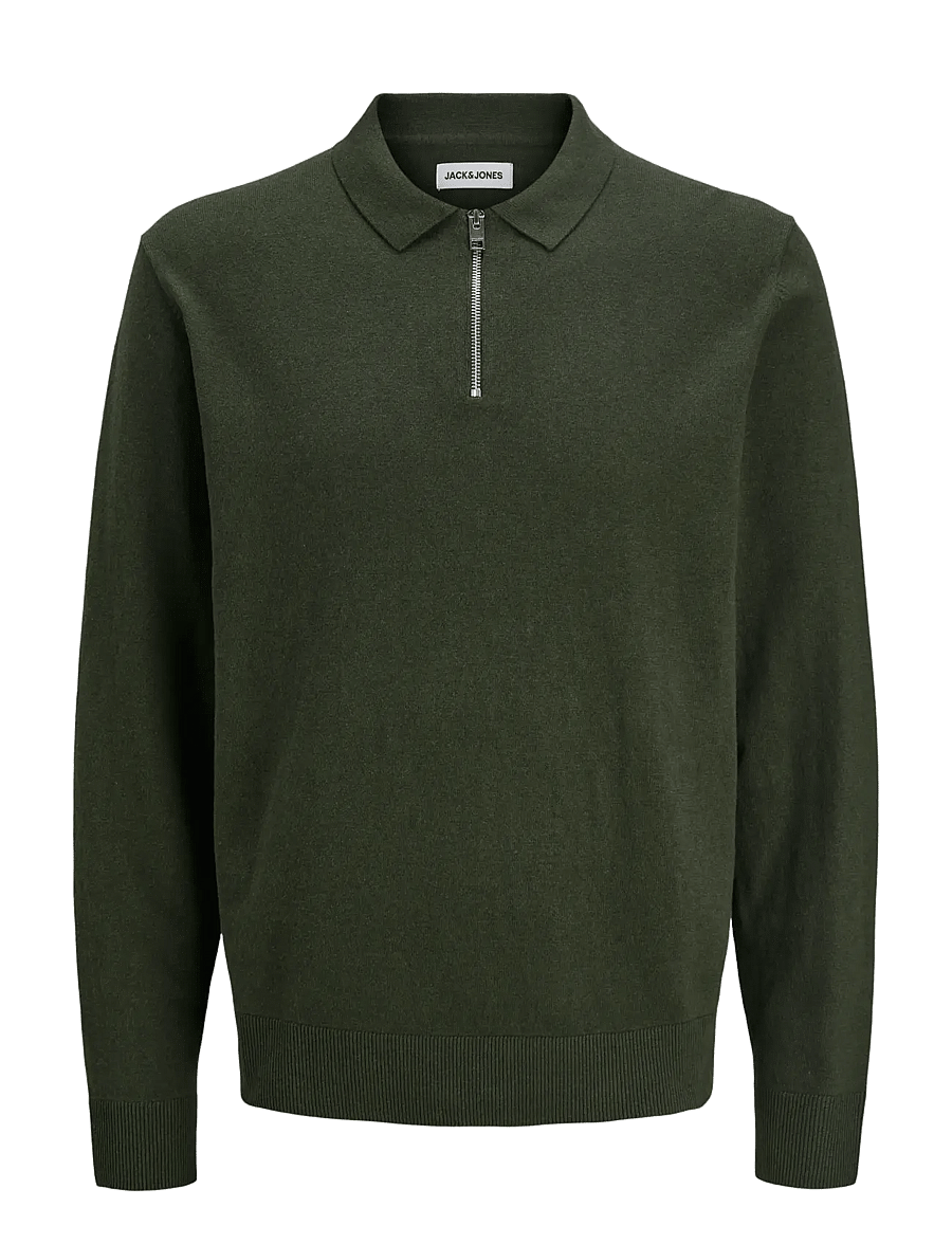 Jack & Jones - JJEEMIL KNIT POLO HALF ZIP LS NOOS - pullover mit halbem reißverschluss - duffel bag - 1
