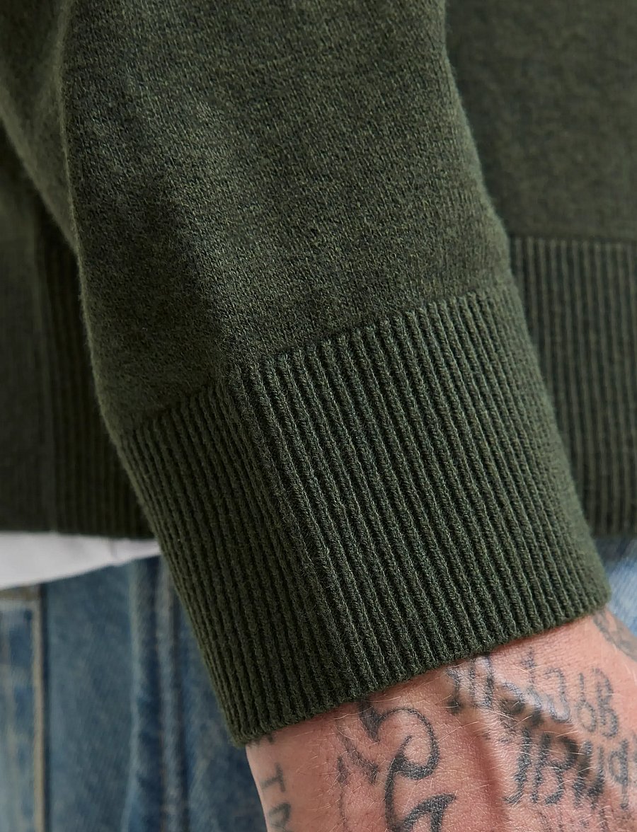 Jack & Jones - JJEEMIL KNIT POLO HALF ZIP LS NOOS - pullover mit halbem reißverschluss - duffel bag - 5