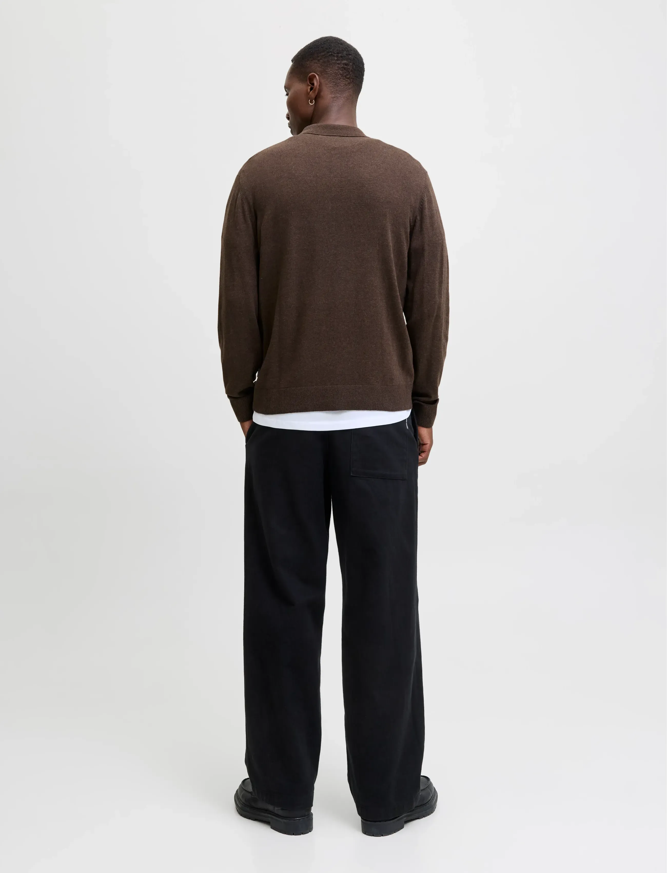 Jack & Jones - JJEEMIL KNIT POLO HALF ZIP LS NOOS - halfzip strik - mulch - 3