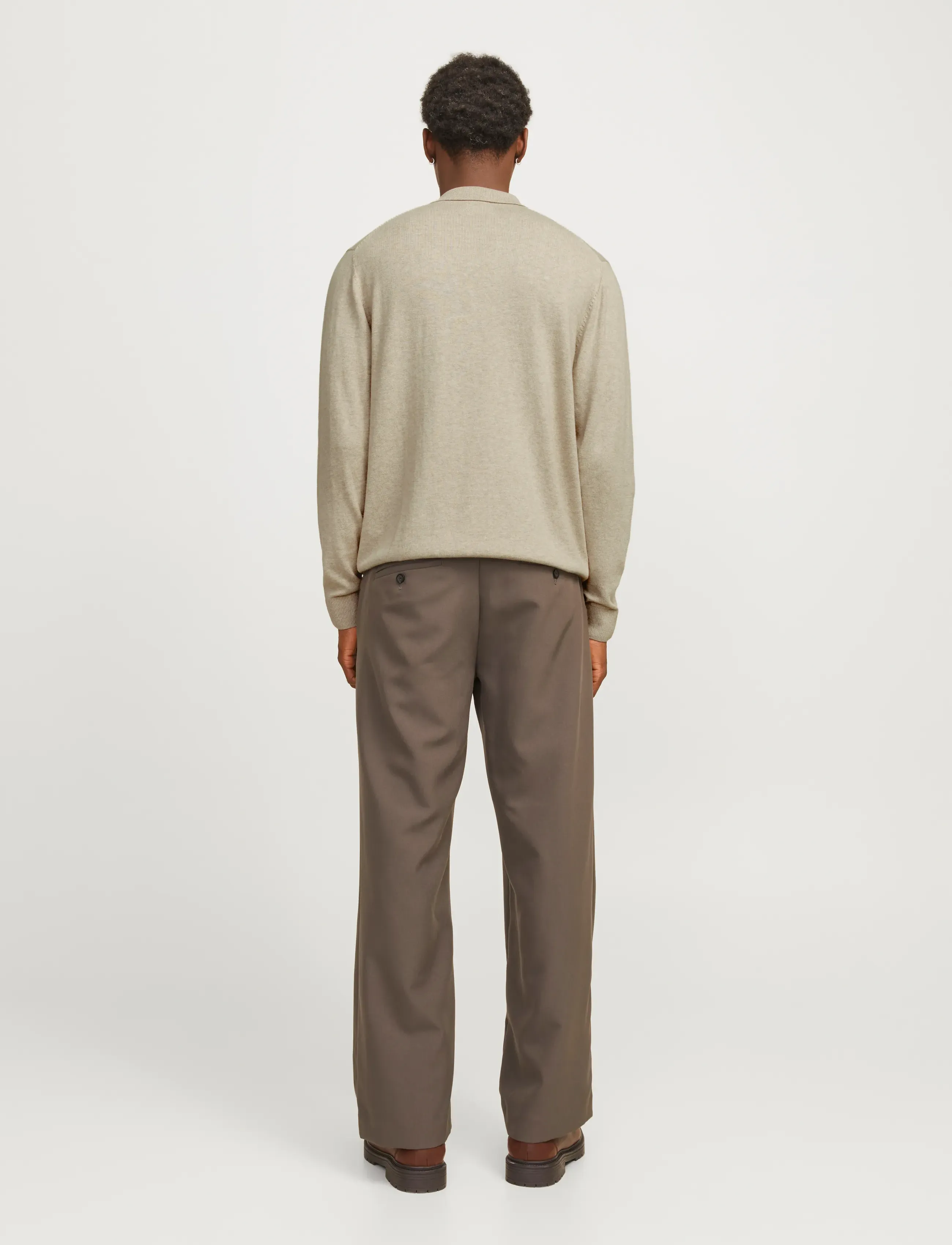 Jack & Jones - JJEEMIL KNIT POLO HALF ZIP LS NOOS - pullover mit halbem reißverschluss - oatmeal - 2