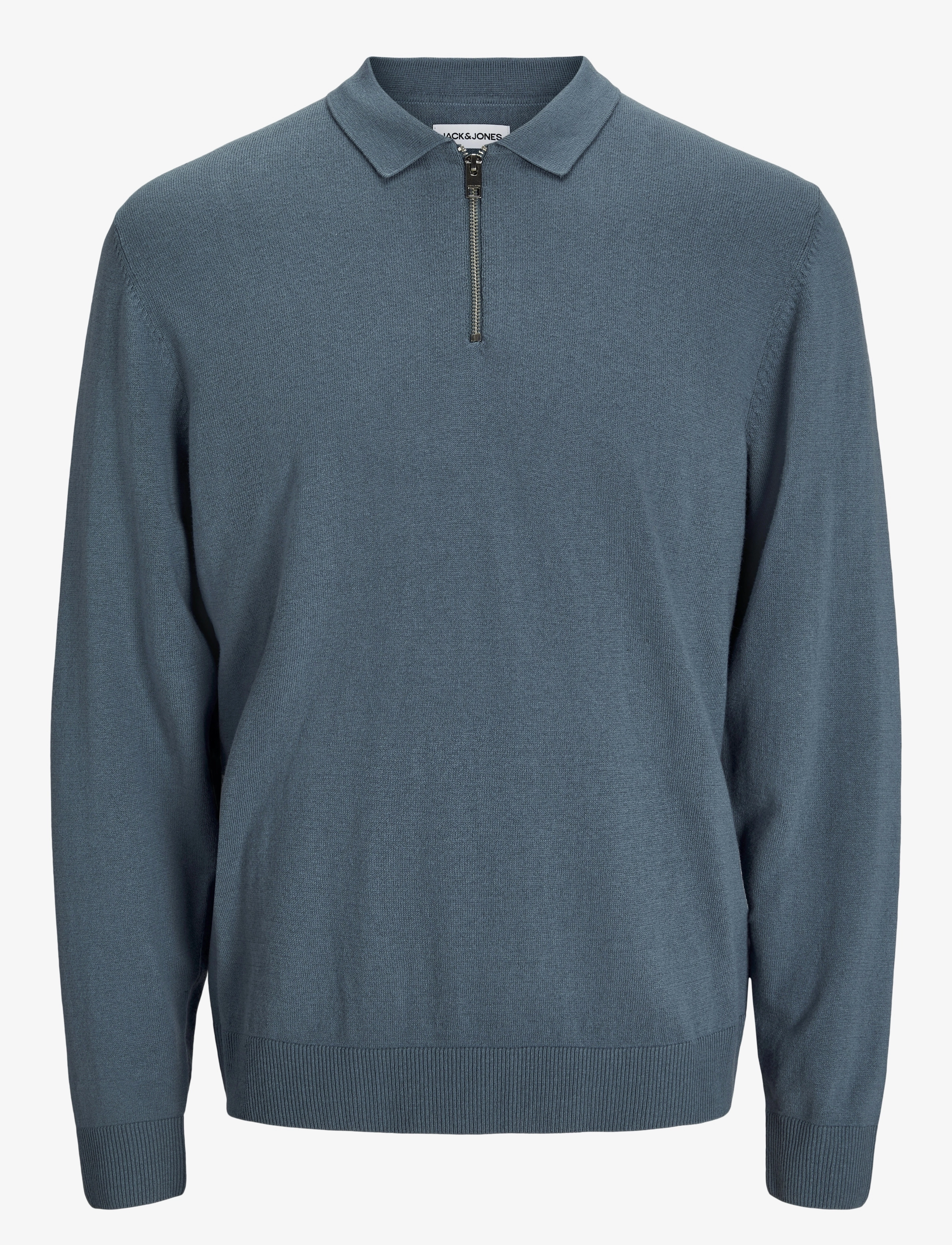 Jack & Jones JJEEMIL KNIT POLO HALF ZIP LS NOOS - Tøj - OCEANVIEW / blue
