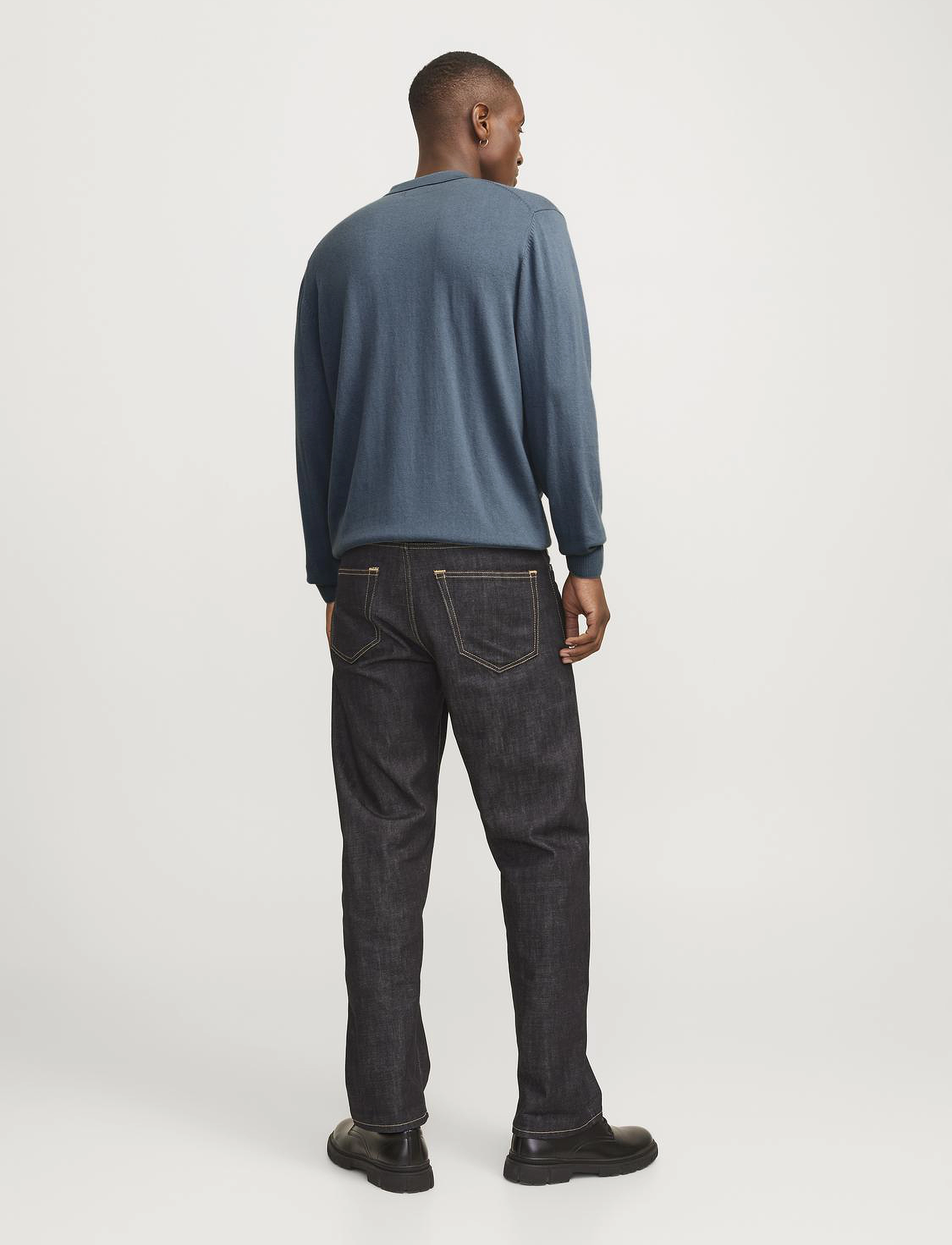 Jack & Jones - JJEEMIL KNIT POLO HALF ZIP LS NOOS - halfzip strik - oceanview - 3