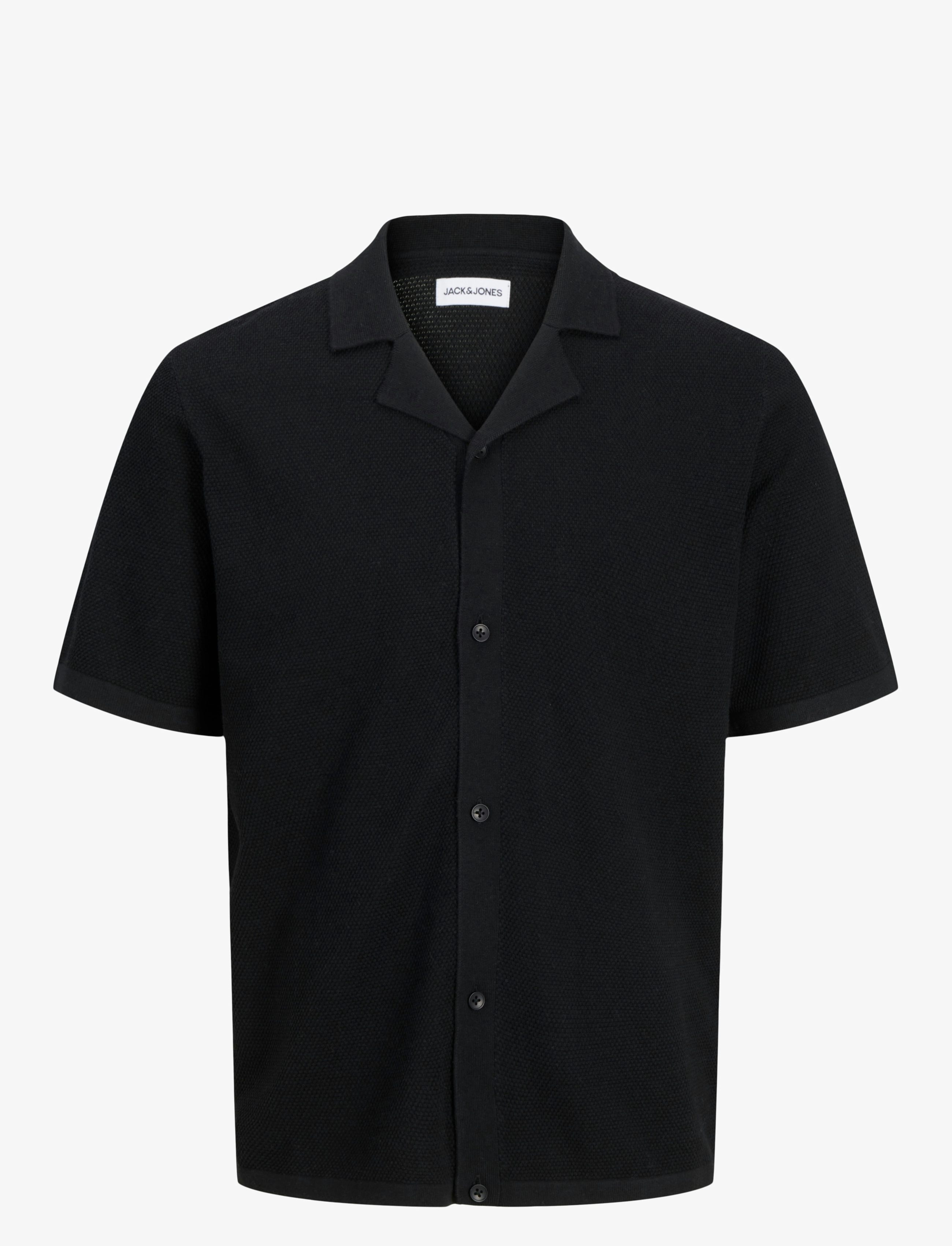 Jack & Jones JJORION KNIT RESORT SS - Jack & Jones - BLACK / black