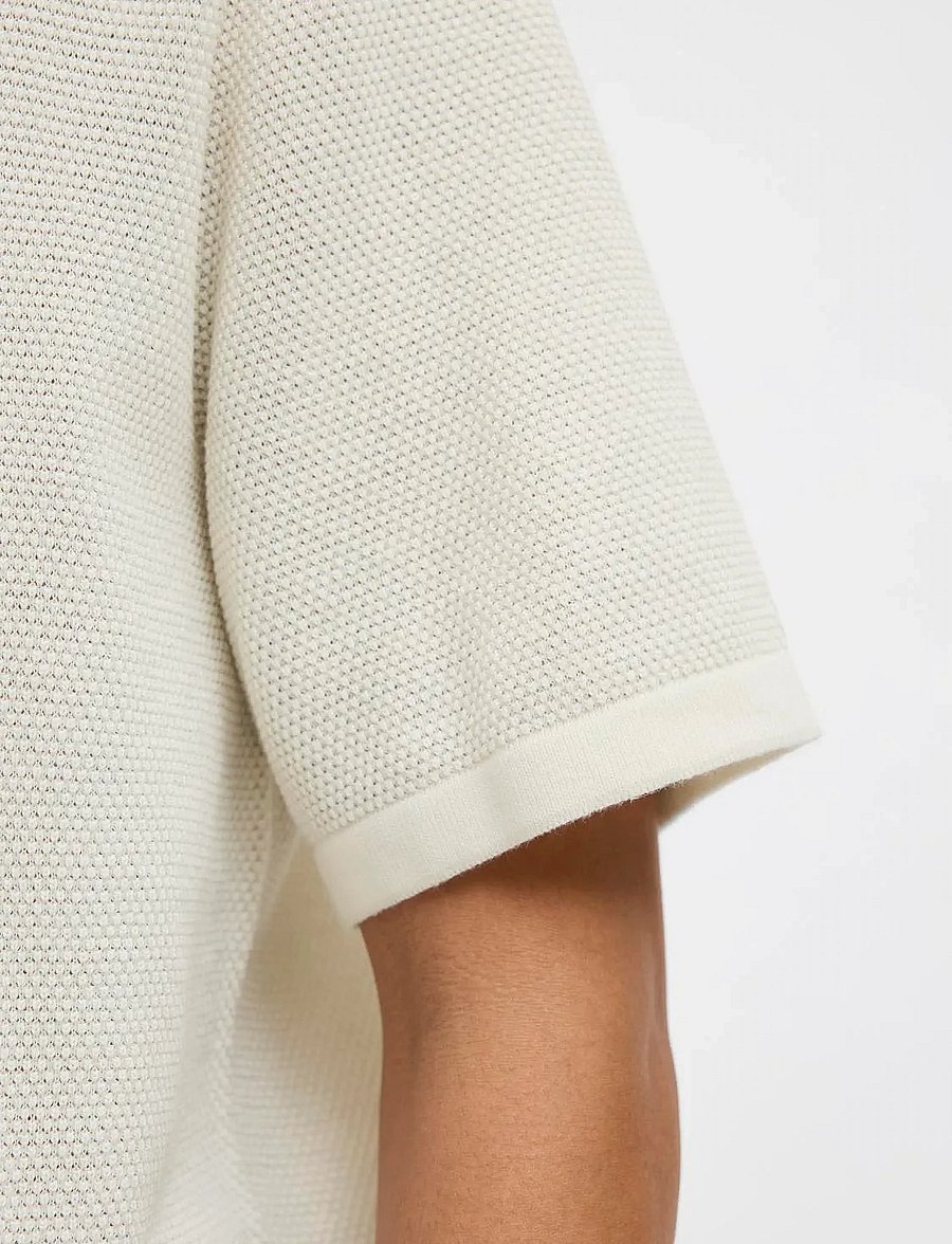 Jack & Jones - JJORION KNIT RESORT SS - lühikeste varrukatega särgid - cloud dancer - 4