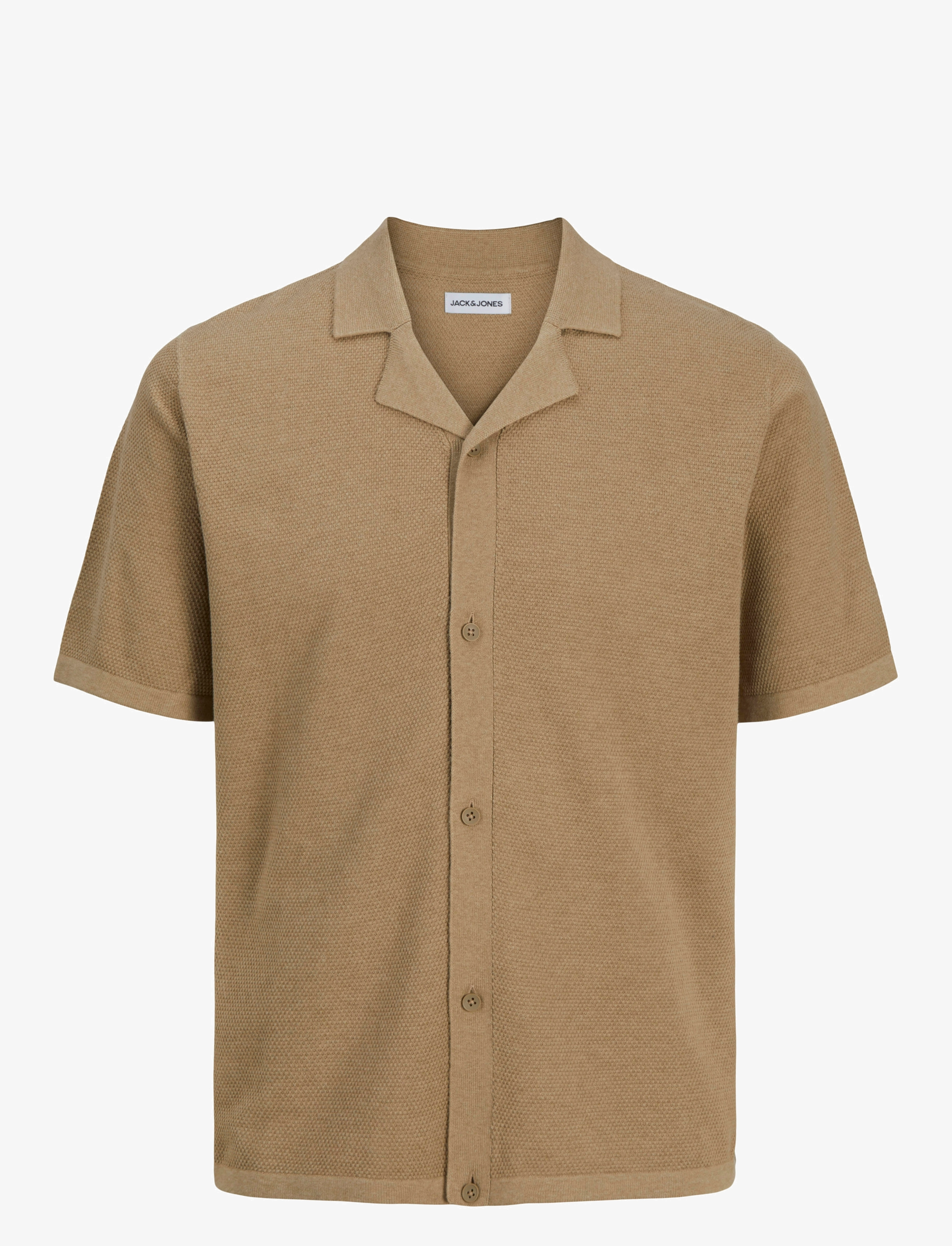 Jack & Jones JJORION KNIT RESORT SS - Basic skjortor - CORIANDER / beige