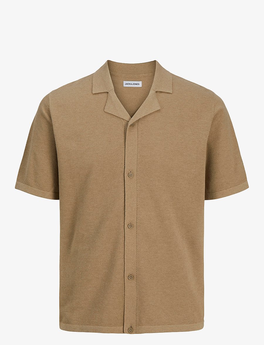Jack & Jones - JJORION KNIT RESORT SS - lühikeste varrukatega särgid - coriander - 1