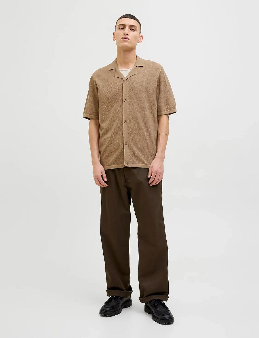 Jack & Jones - JJORION KNIT RESORT SS - lühikeste varrukatega särgid - coriander - 4