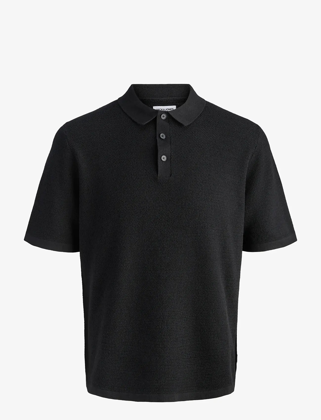 Jack & Jones - JJEGEORGE KNIT POLO SS SN - polostrik - black - 1