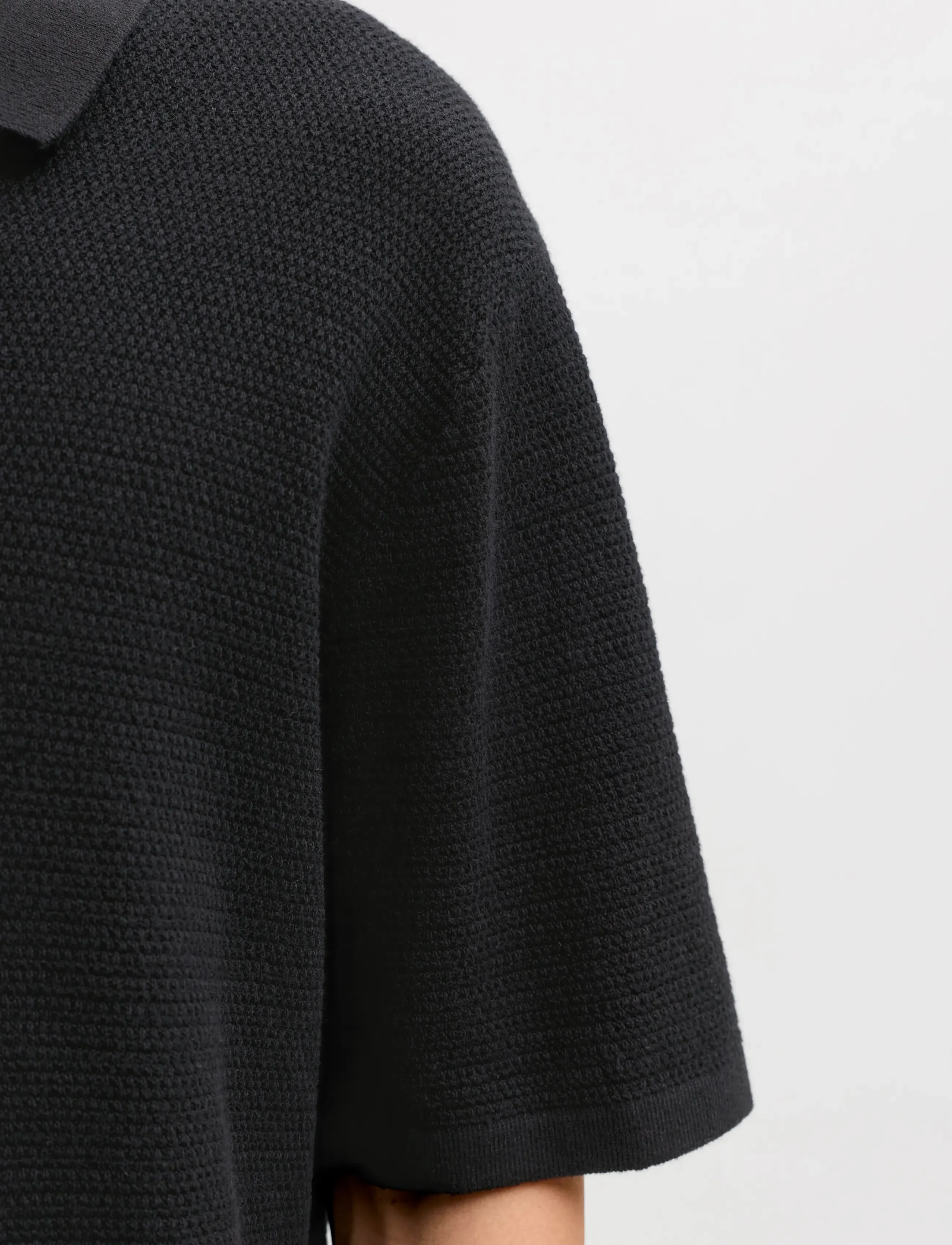 Jack & Jones - JJEGEORGE KNIT POLO SS SN - polostrik - black - 4
