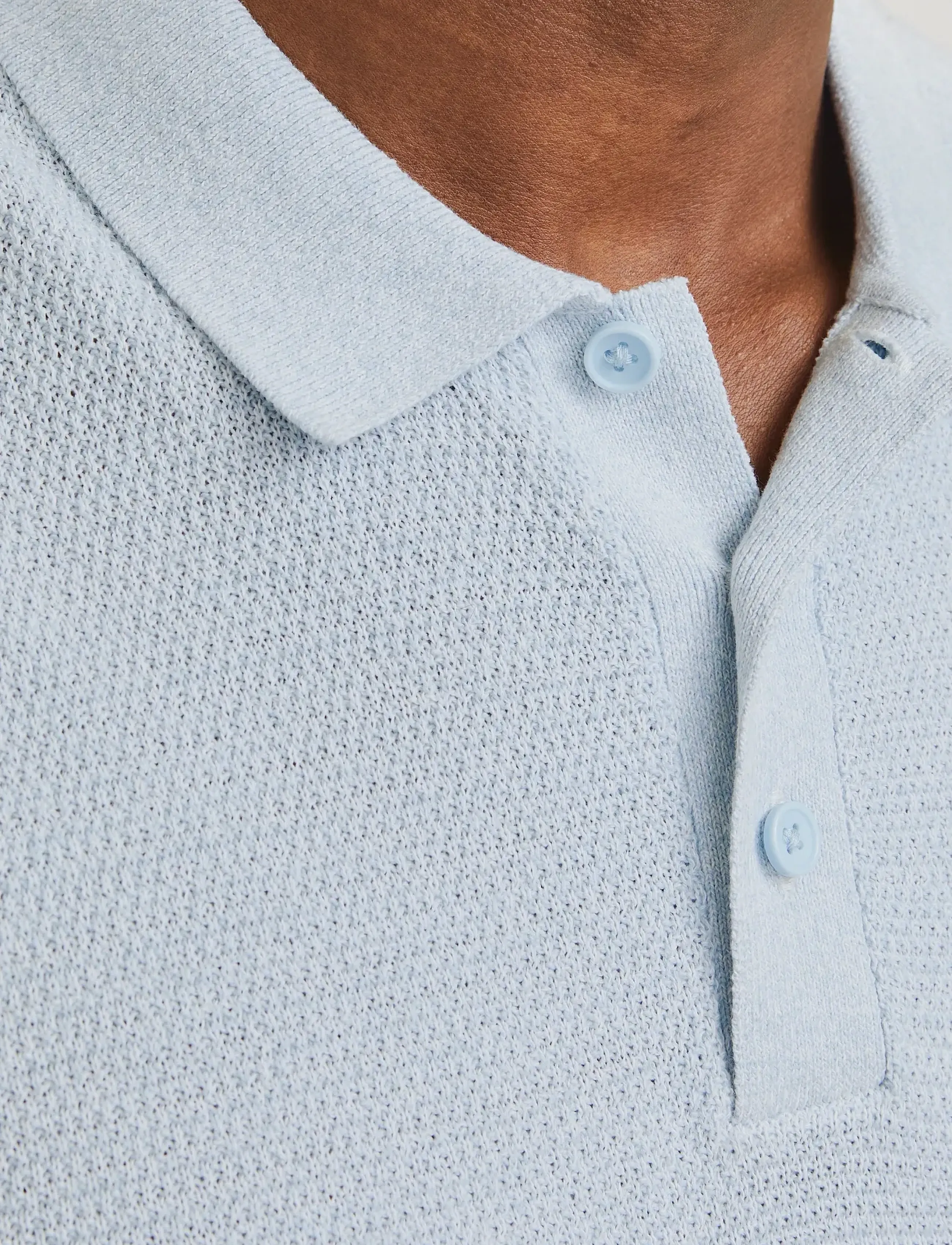 Jack & Jones - JJEGEORGE KNIT POLO SS SN - polostrik - chambray blue - 4