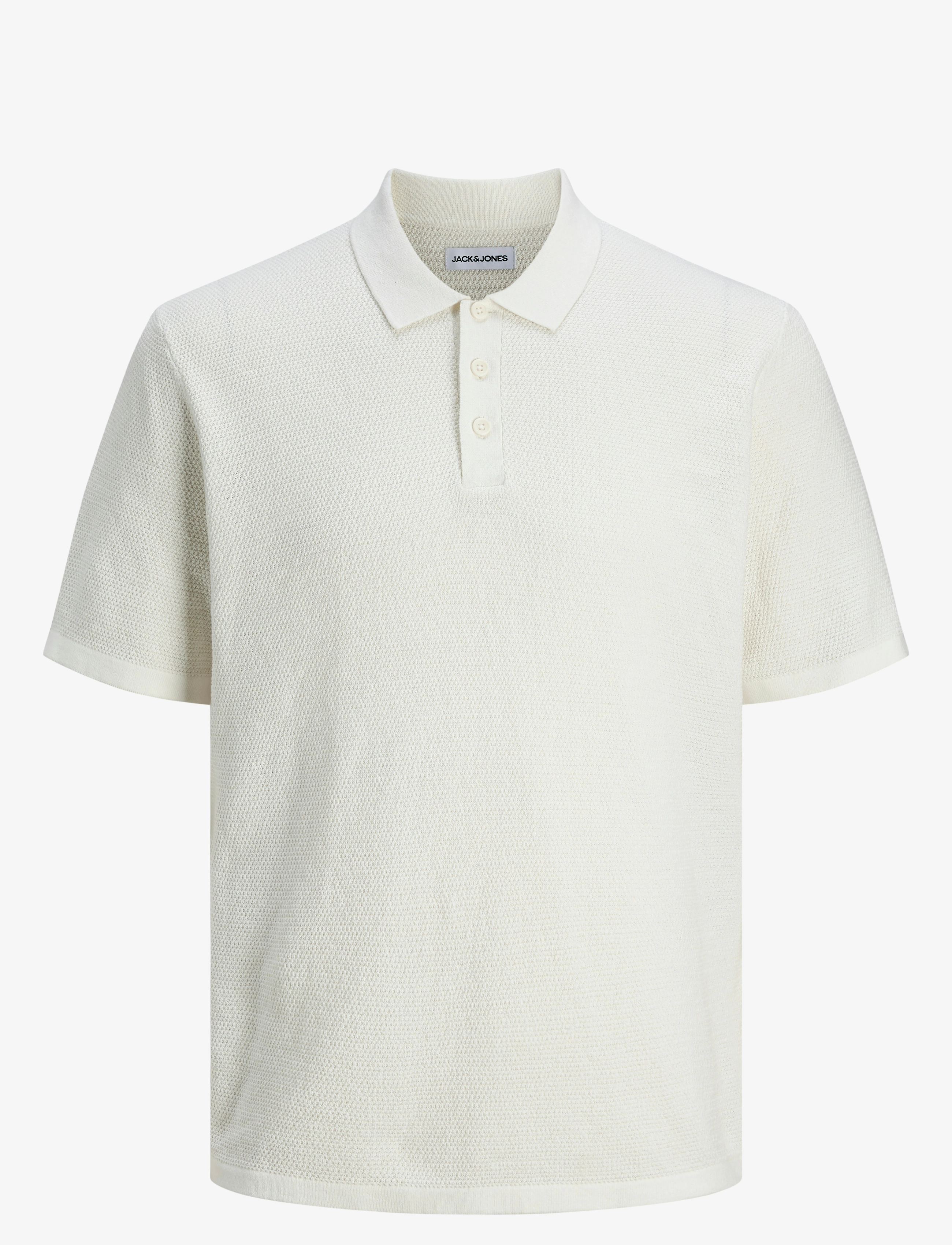 Jack & Jones JJEGEORGE KNIT POLO SS SN - Poloer - CLOUD DANCER / white