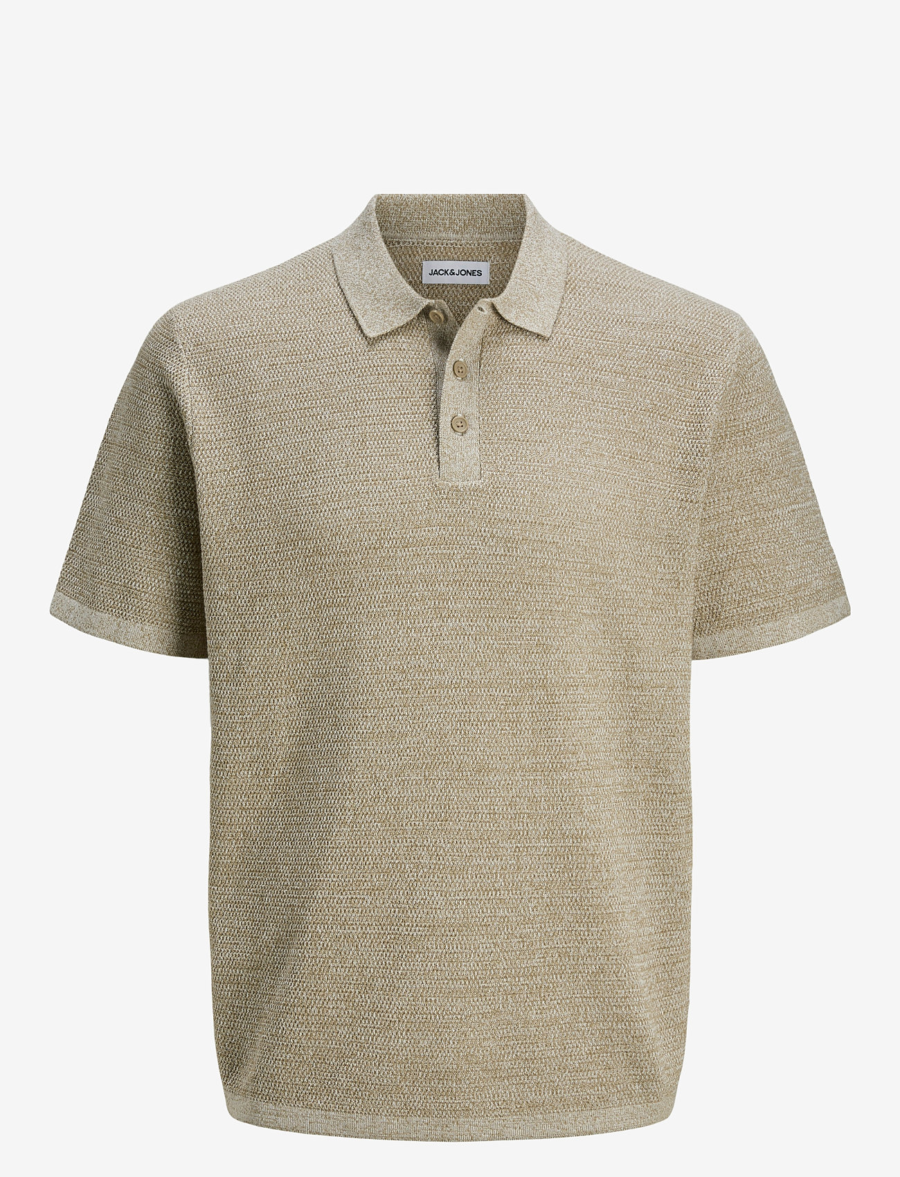 Jack & Jones - JJEGEORGE KNIT POLO SS SN - stickade pikéer - coriander - 1