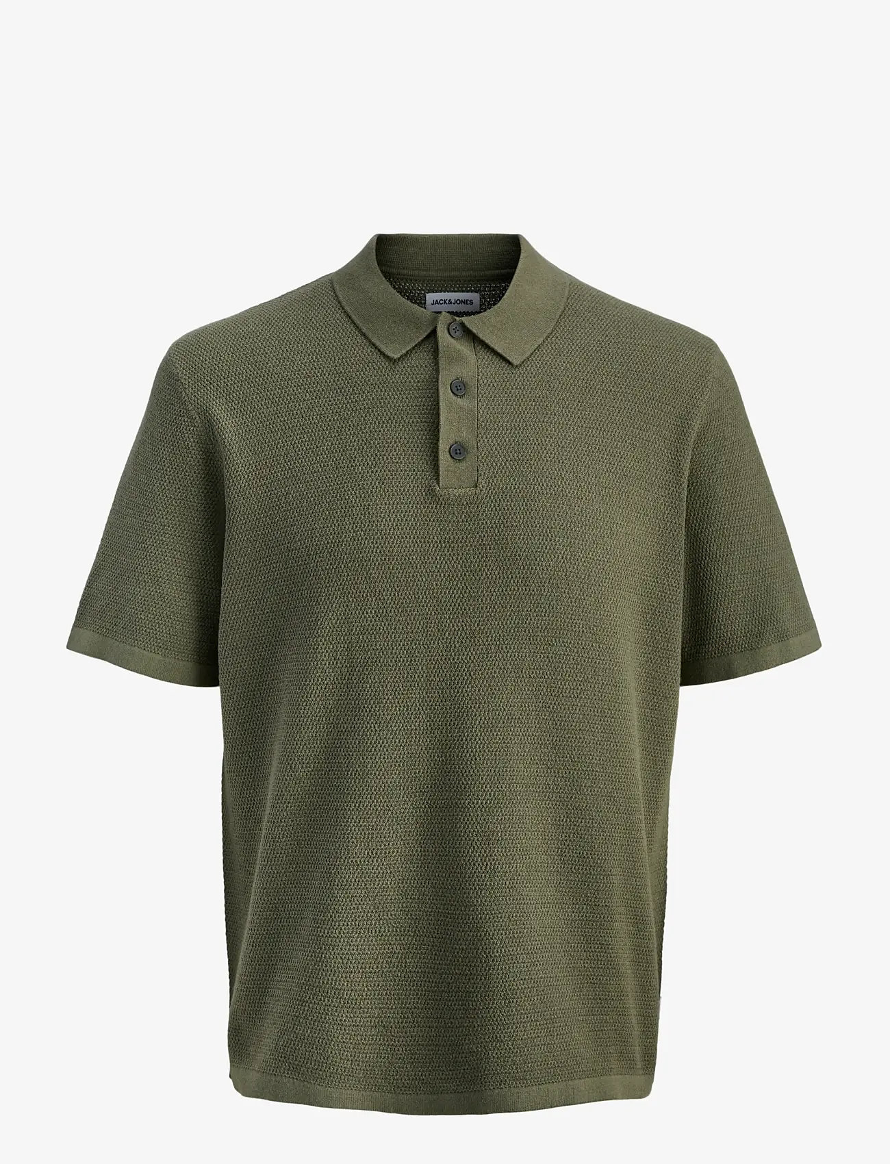 Jack & Jones - JJEGEORGE KNIT POLO SS SN - polostrik - dusty olive - 1