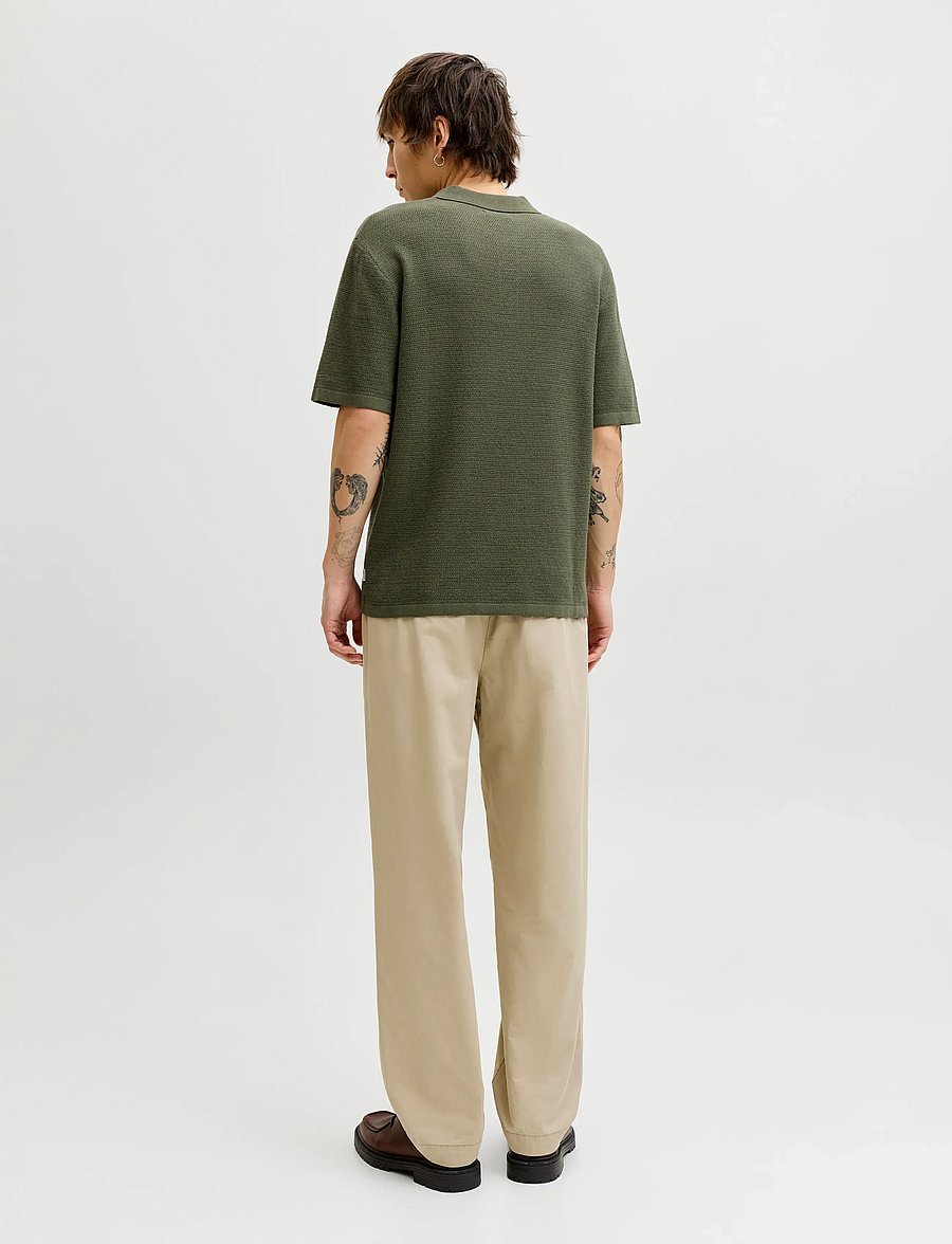 Jack & Jones - JJEGEORGE KNIT POLO SS SN - kootud polosärgid - dusty olive - 2