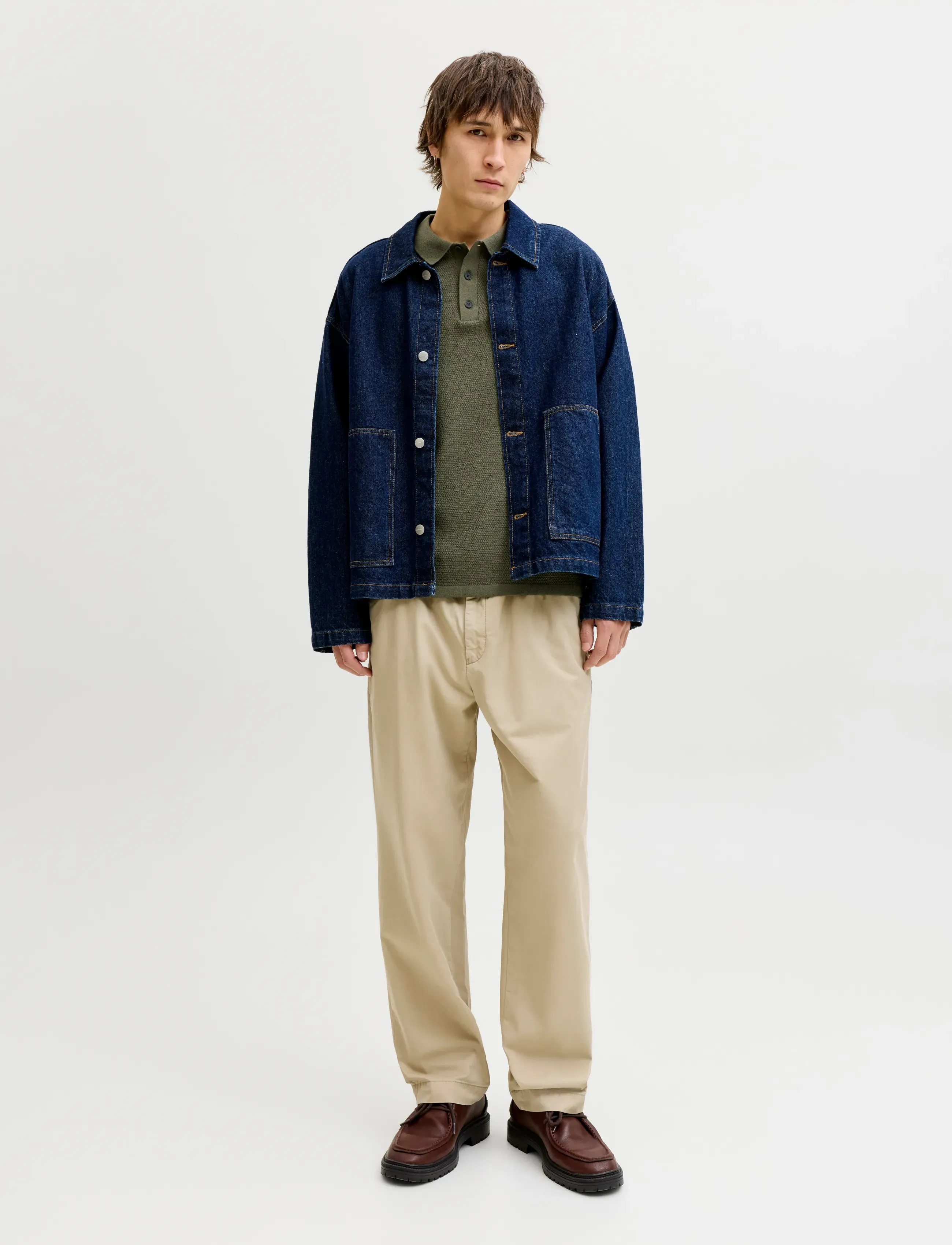 Jack & Jones - JJEGEORGE KNIT POLO SS SN - kootud polosärgid - dusty olive - 3