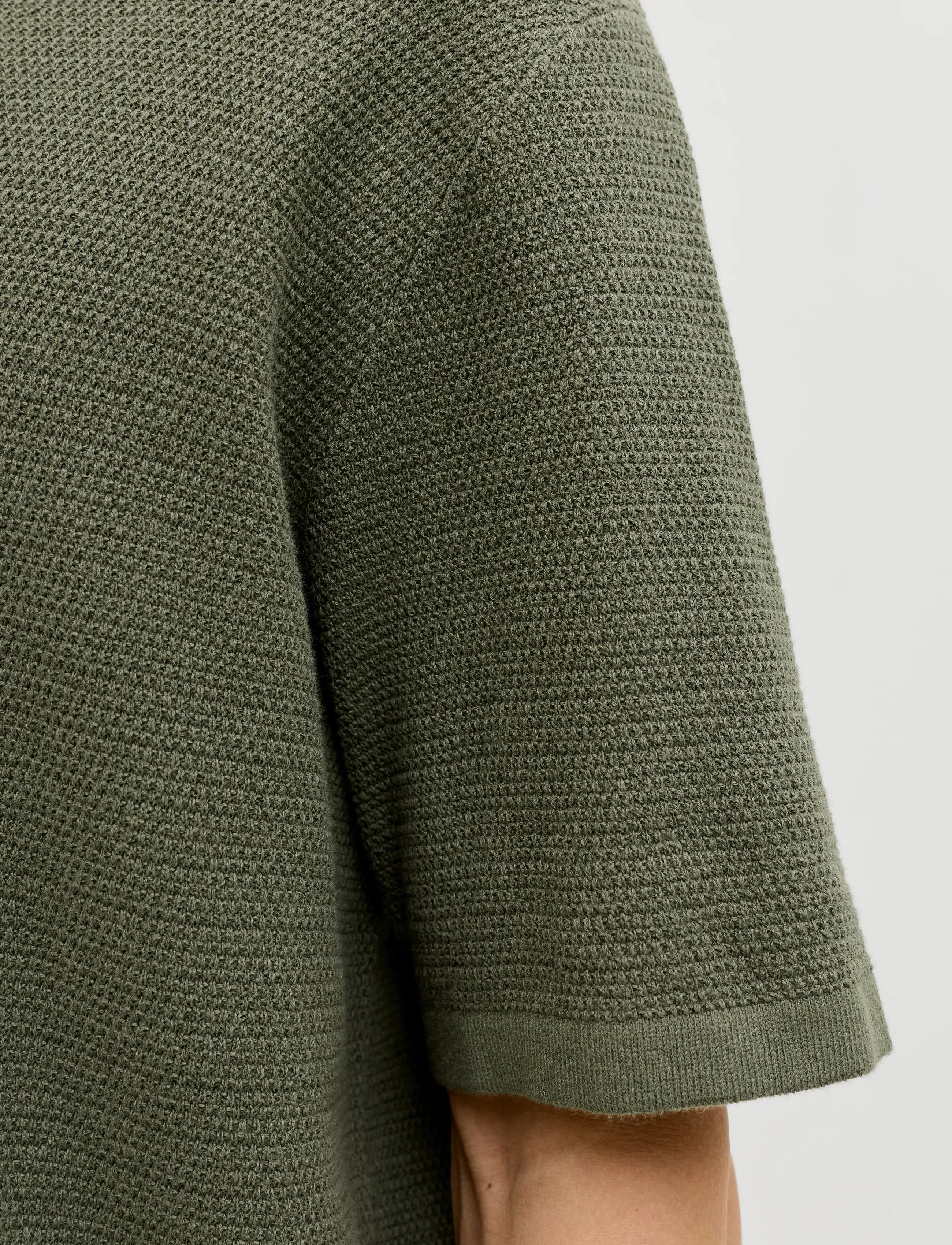Jack & Jones - JJEGEORGE KNIT POLO SS SN - kootud polosärgid - dusty olive - 4