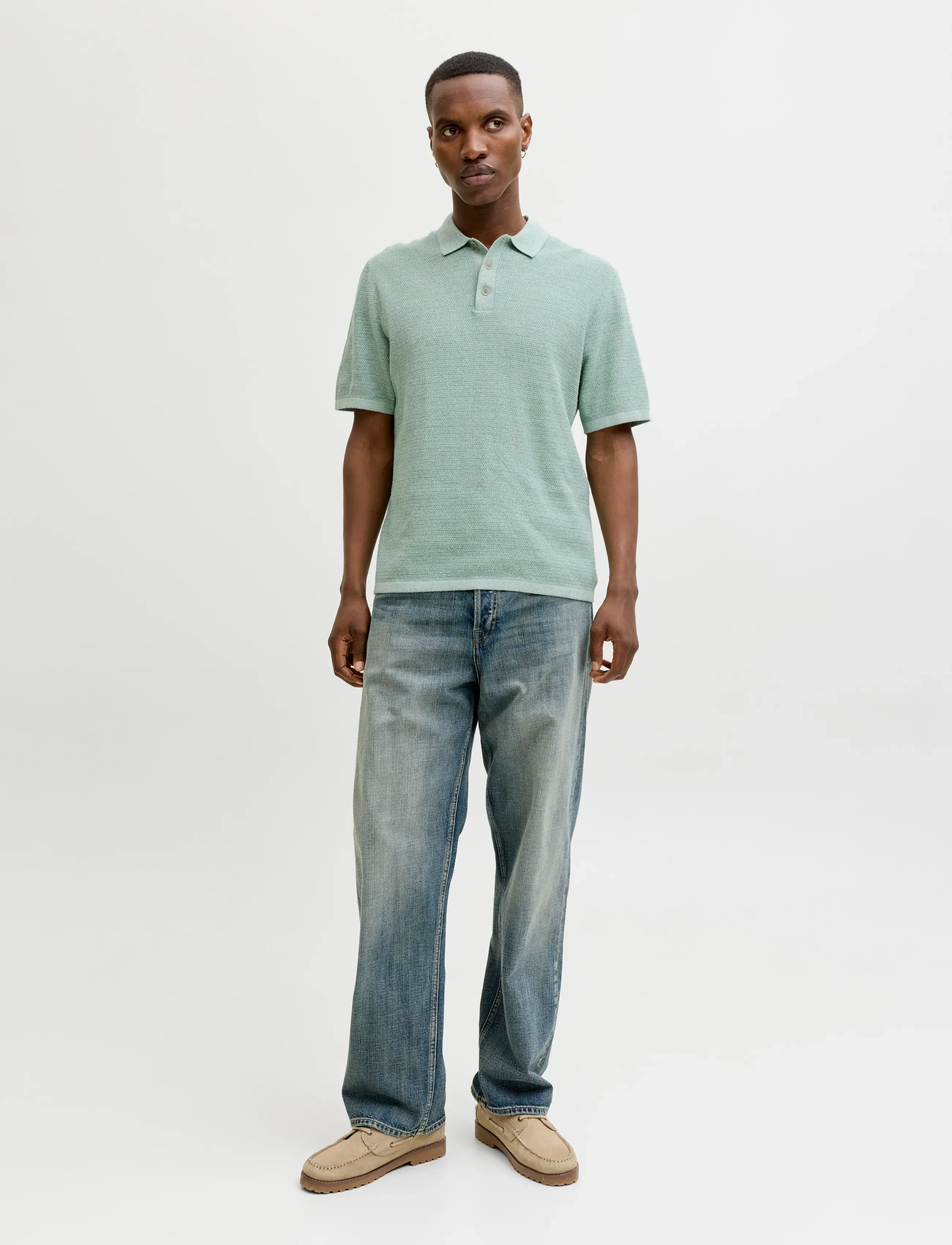 Jack & Jones - JJEGEORGE KNIT POLO SS SN - gestrickte polohemden - granite green - 3