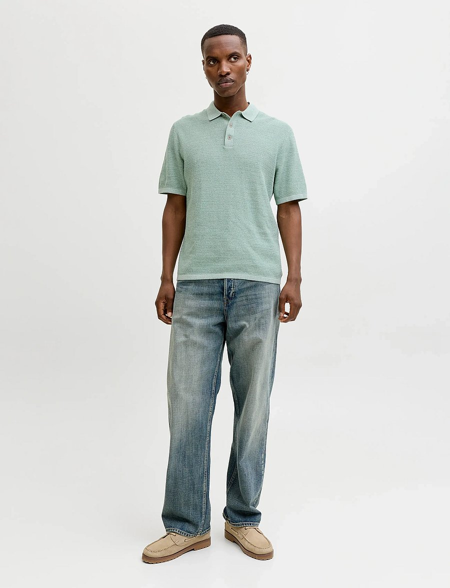 Jack & Jones - JJEGEORGE KNIT POLO SS SN - gestrickte polohemden - granite green - 3