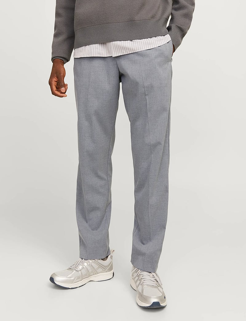 Jack & Jones - JPSTKANE EDWIN JOGGER NOOS - casual byxor - grey melange - 0