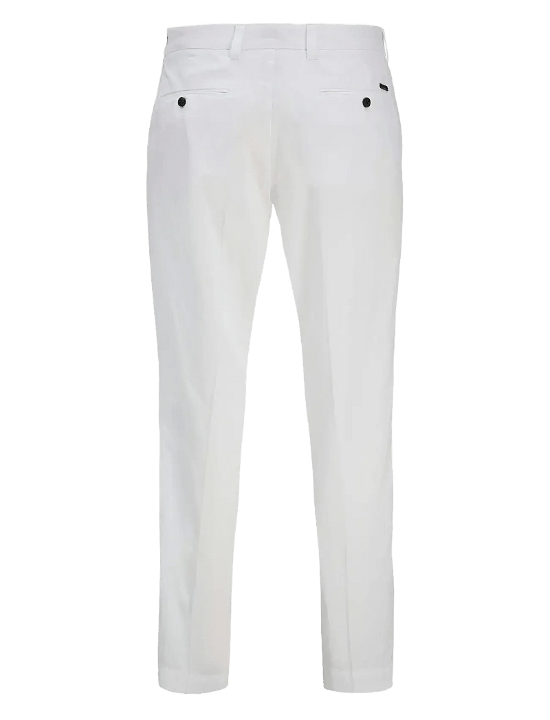 Jack & Jones - JPSTKARL JJSUMMER CHINO LN STYD - leinenhosen - bright white - 1