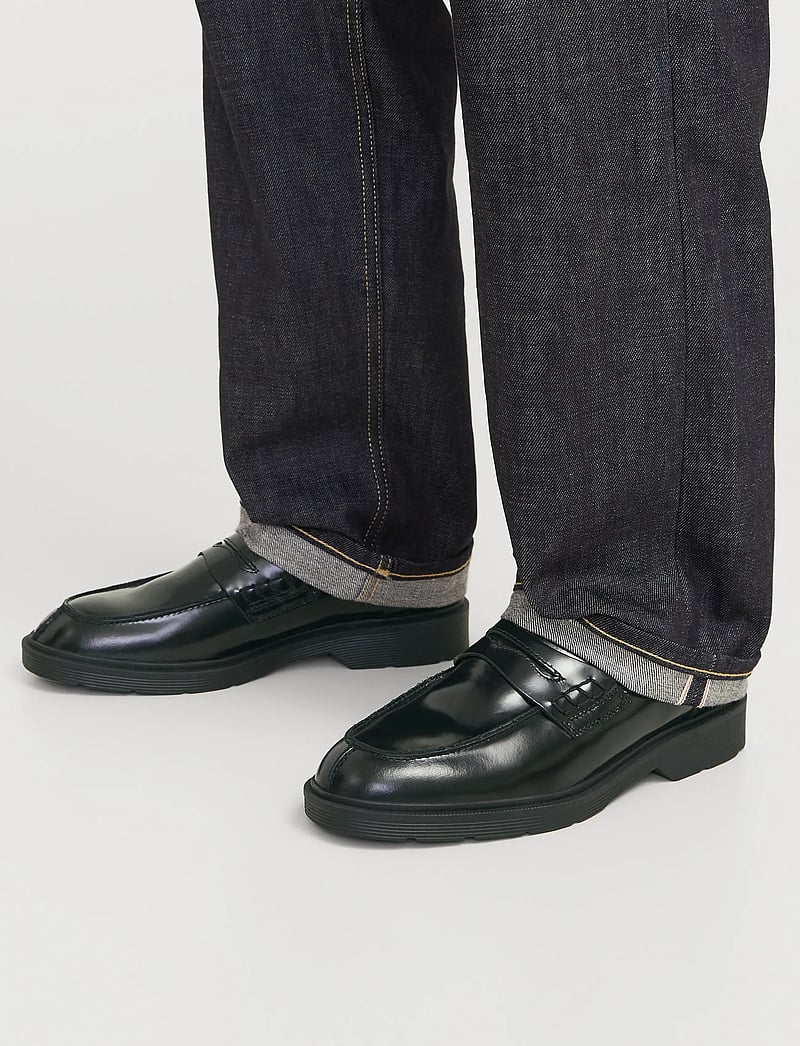 Jack & Jones - JFWDAX LEATHER LOAFER STYD NOOS - kollektionen - black - 0