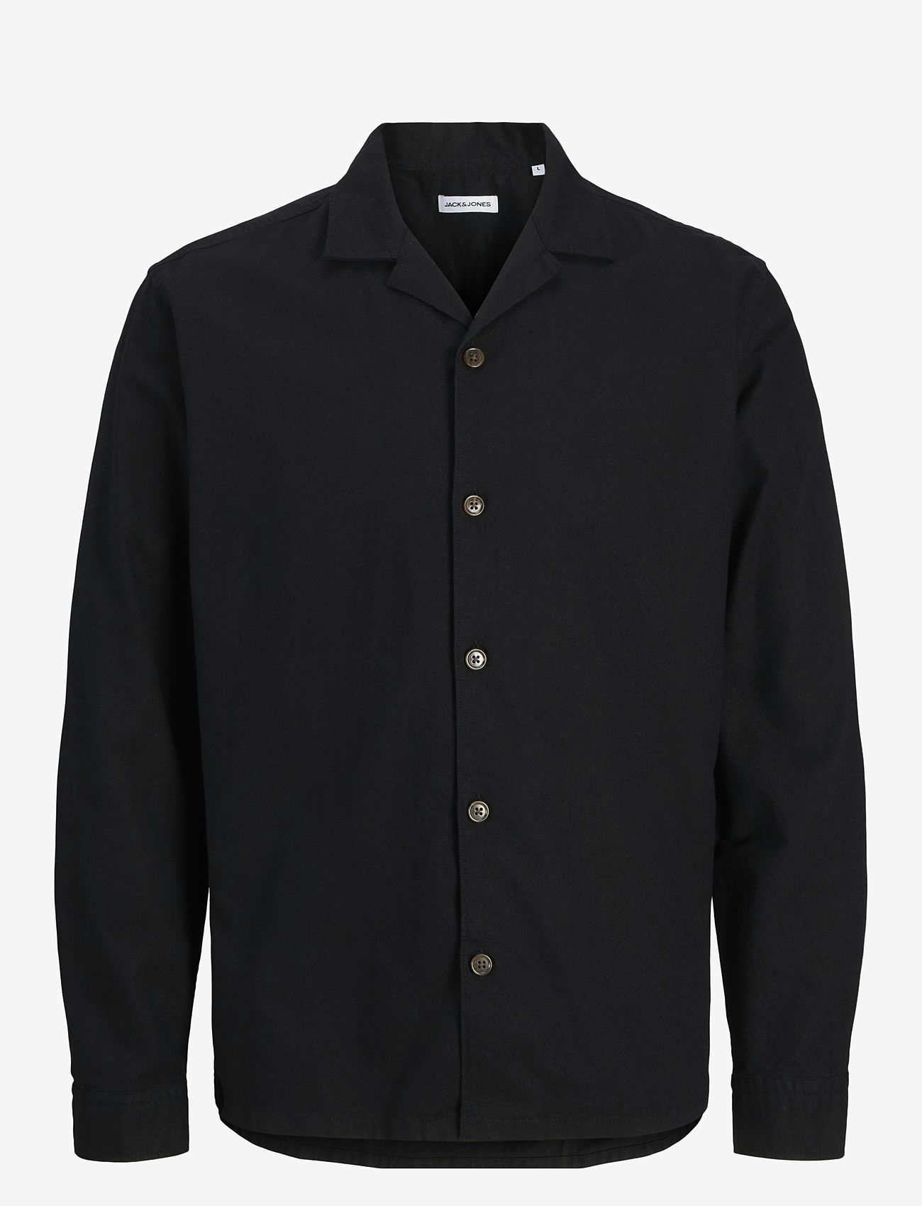 Jack & Jones - JJSUMMER RESORT SHIRT LS - leinenhemden - black - 0