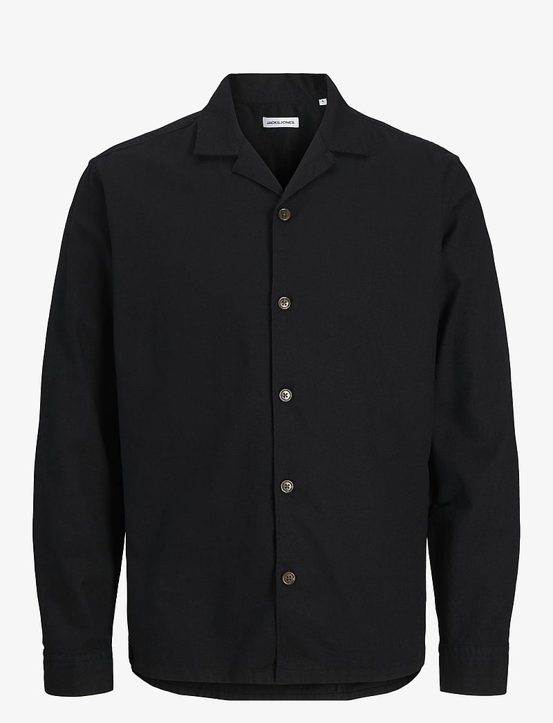 Jack & Jones - JJSUMMER RESORT SHIRT LS - leinenhemden - black - 0