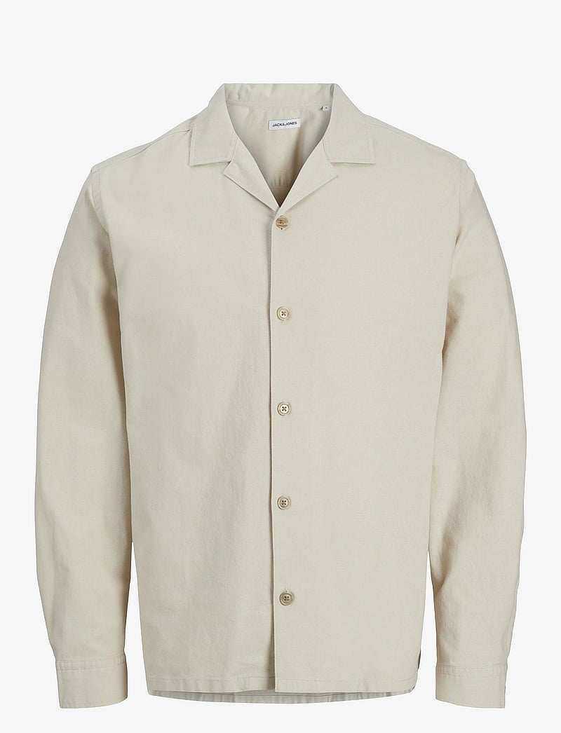 Jack & Jones - JJSUMMER RESORT SHIRT LS - leinenhemden - moonbeam - 0