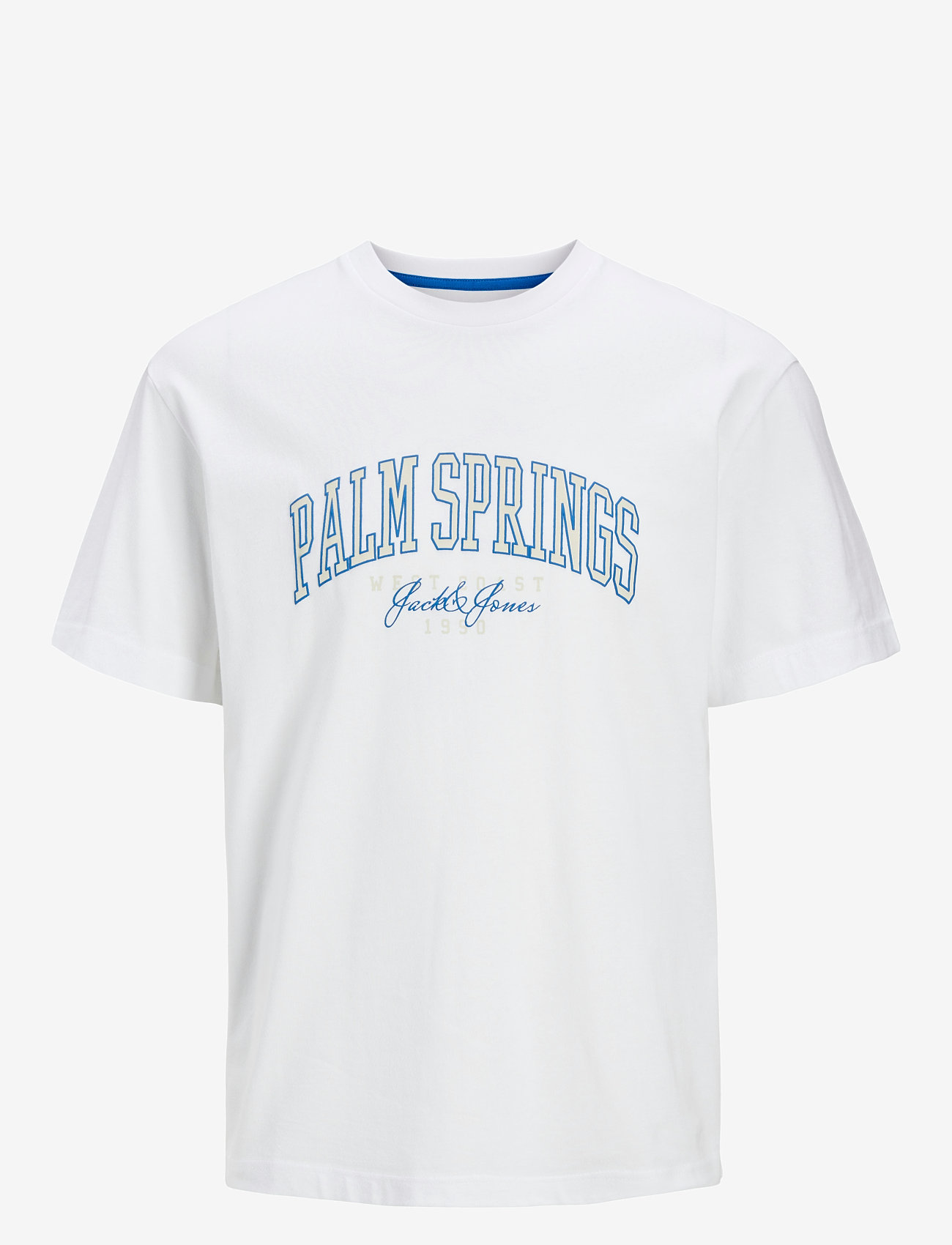 Jack & Jones - JJDETROIT TEE SS CREW NECK - kortärmade t-shirts - white - 0