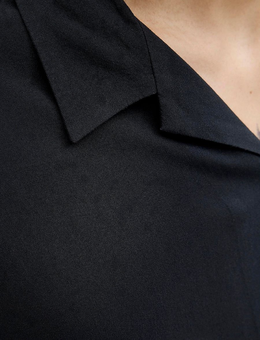 Jack & Jones - JJEJEFF SOLID RESORT SHIRT S/S SN - kurzarmhemden - black - 2