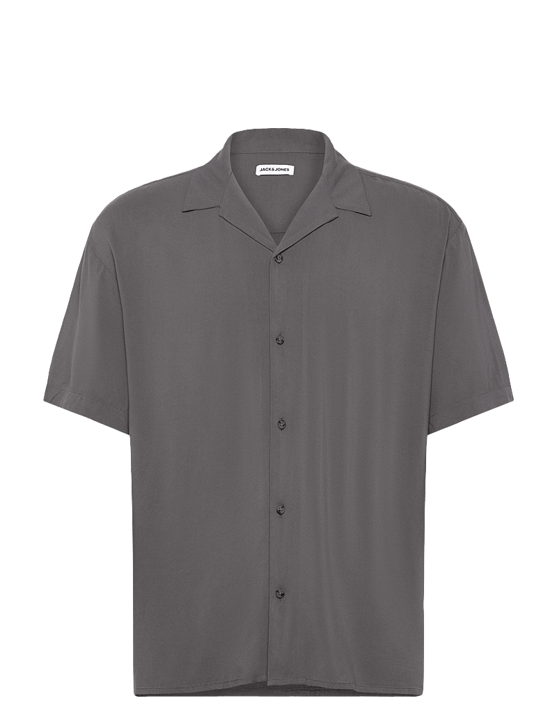 Jack & Jones - JJEJEFF SOLID RESORT SHIRT S/S SN - kurzarmhemden - castlerock - 1