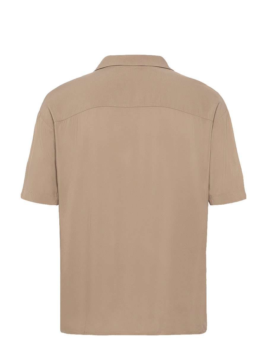 Jack & Jones - JJEJEFF SOLID RESORT SHIRT S/S SN - kurzarmhemden - coriander - 2